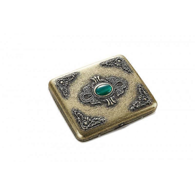 Cigarette case compass embossed bronze condensed flower 20 pieces