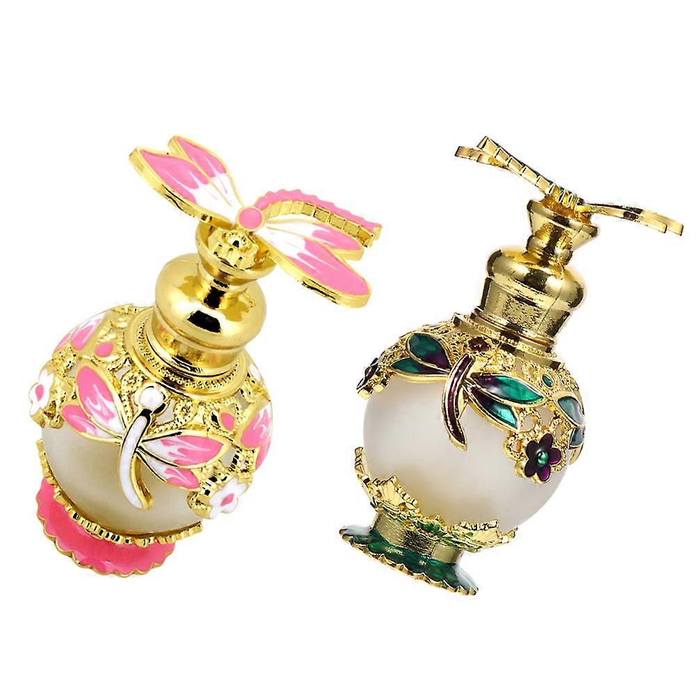 Chic Portable Travel Perfume Bottle Set For Essential Oil And Cosmetic Use In Assorted Color With Liquid Containment 2Pcs