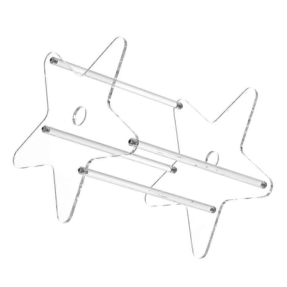 Star Shaped Transparent CD Display Holder – Desktop Storage Rack for Office & Home, Efficient Record Stand for Books, Files & Records, Tidy Space