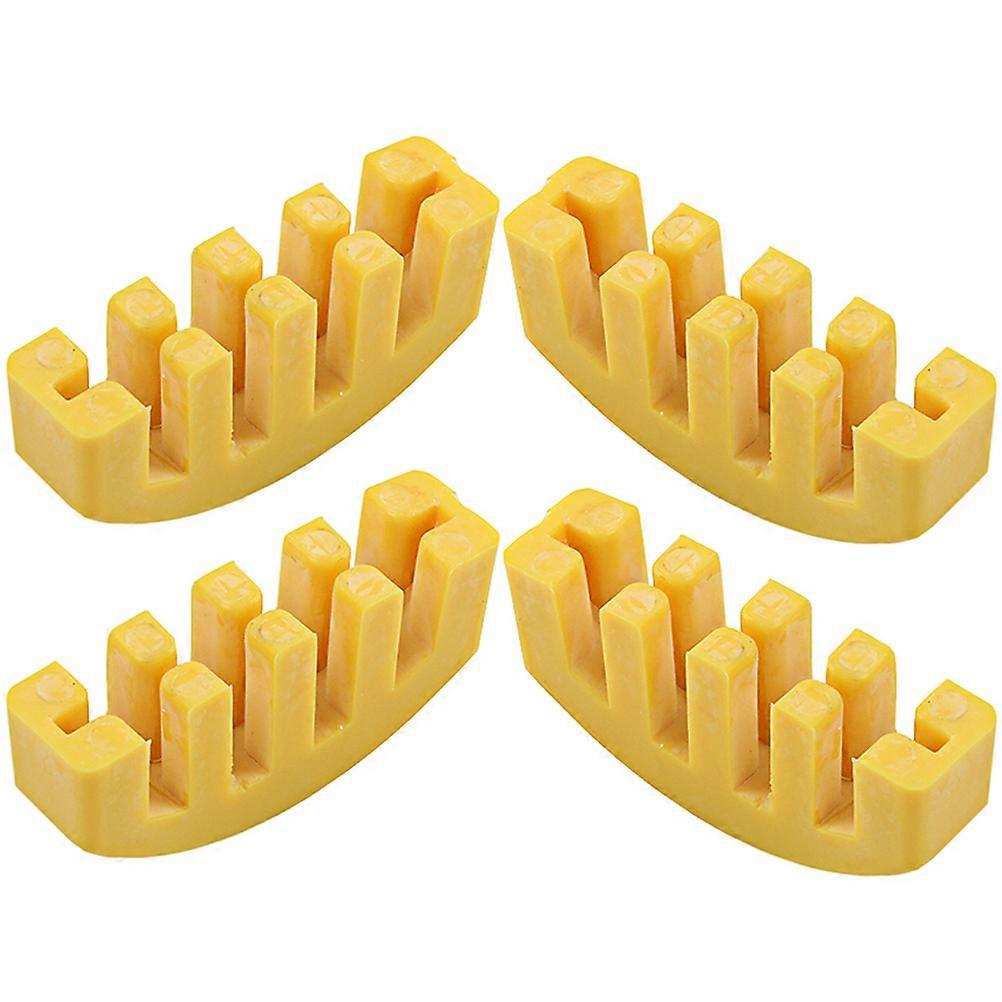 Rubber Violin Practice Mute Five-Claw Design For Children Yellow 4Pcs