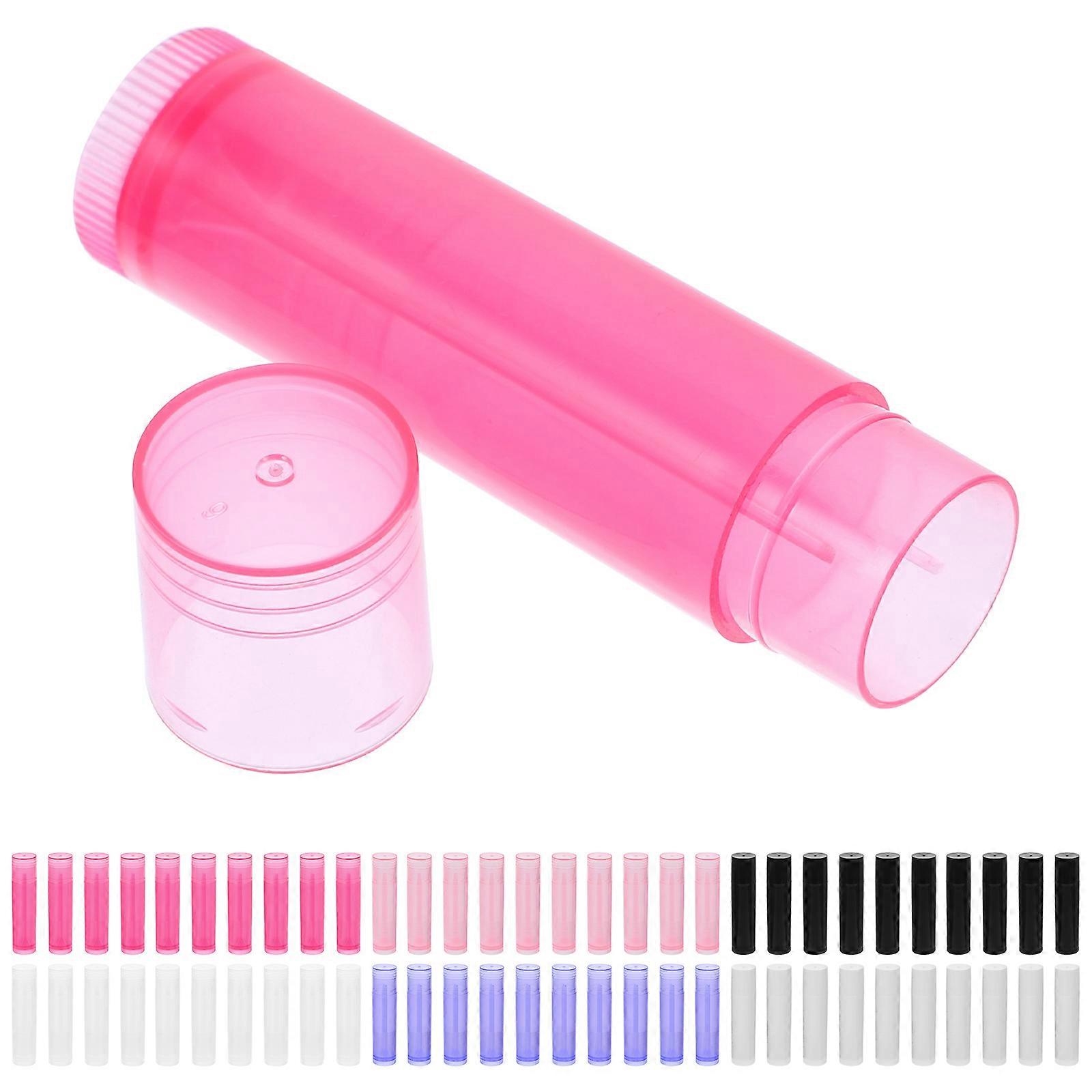 60Pcs Empty Lip Balm Tubes Portable DIY Lipstick Containers