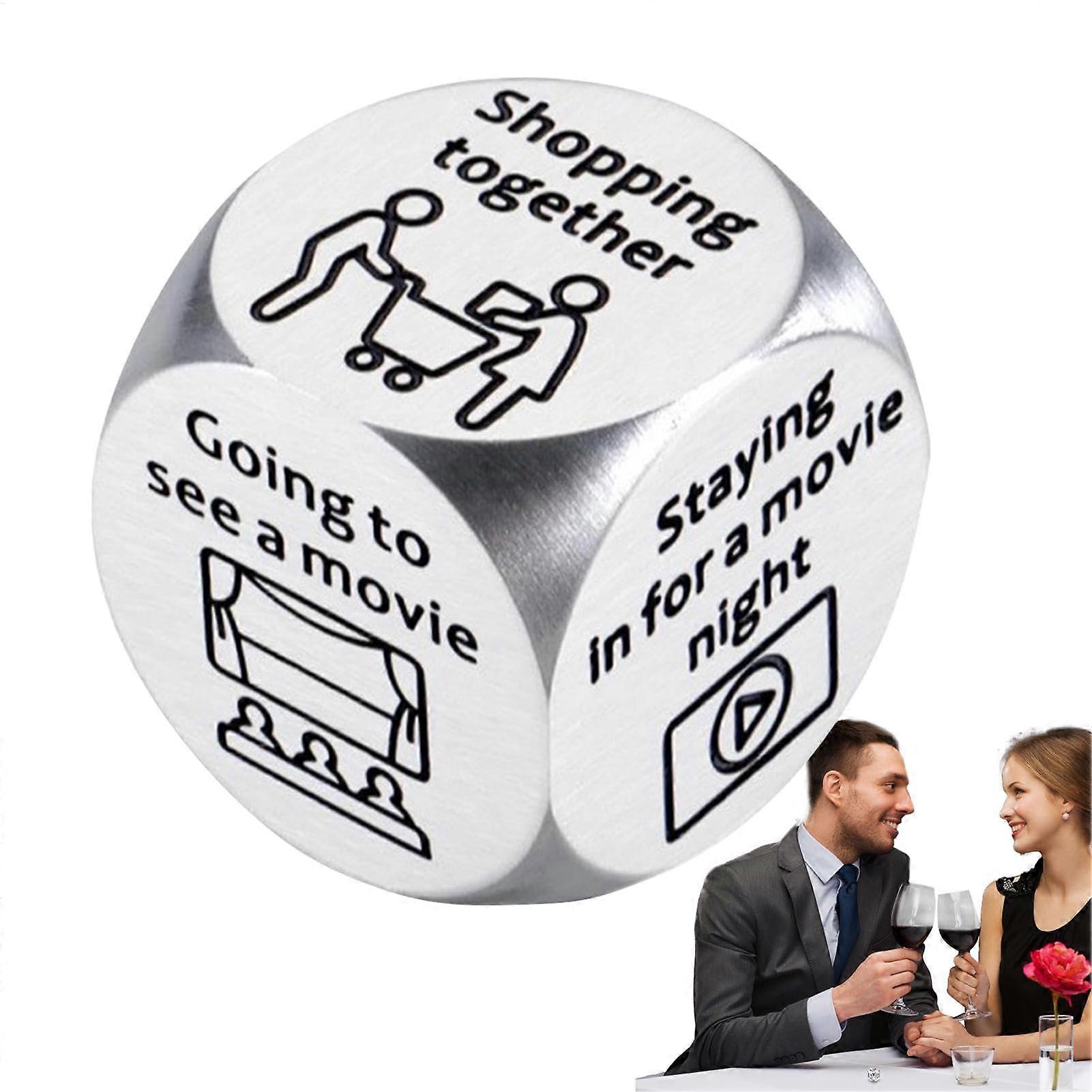 Decision Dice, Stainless Steel Date Night Dice Game for Couples JC261