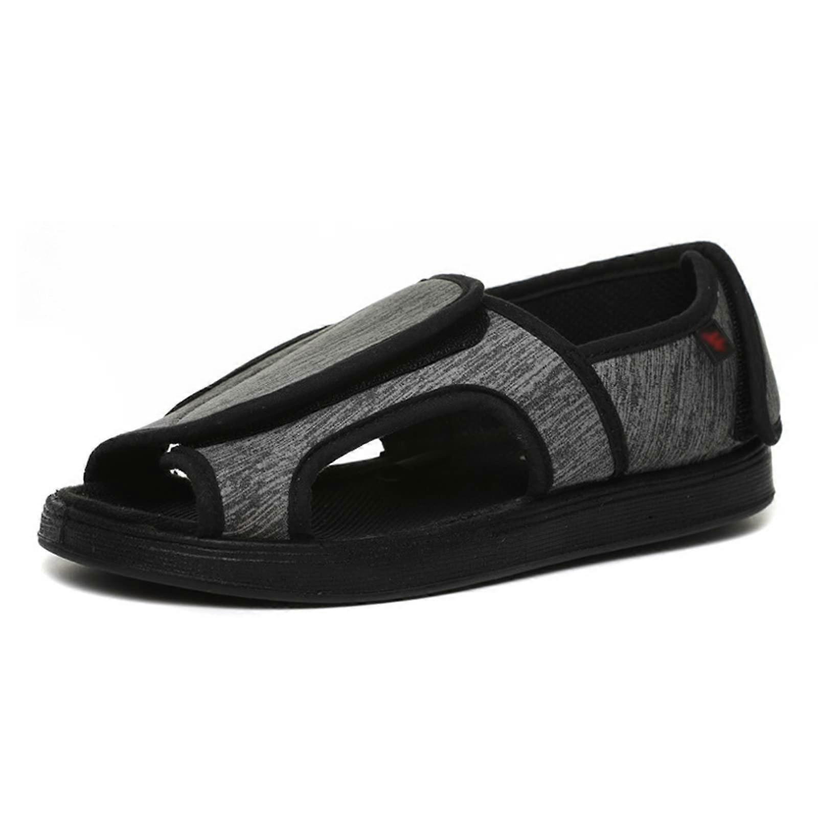 Diabetic shoes with adjustable closures, for edema, size 38 EU, gray.