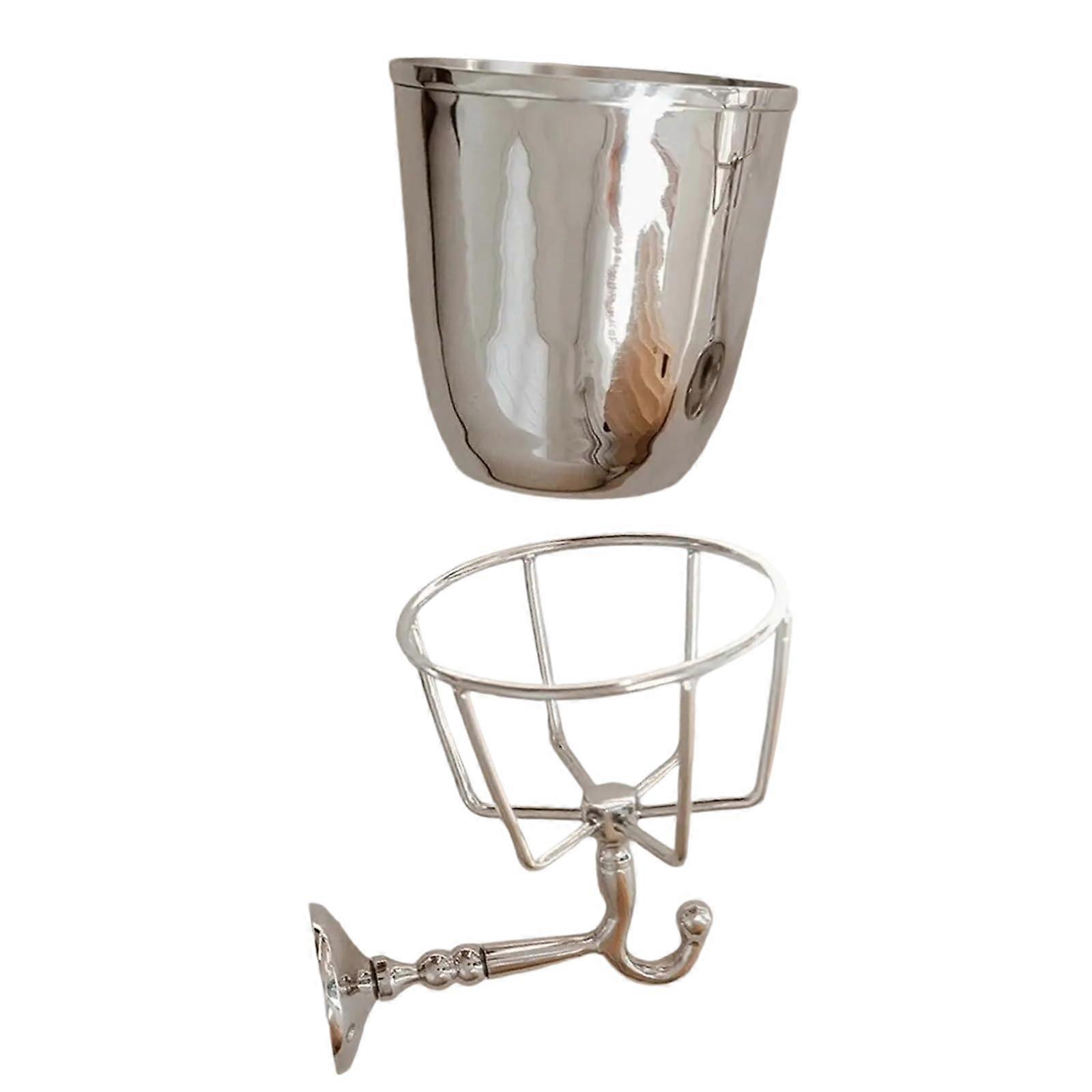 Decorative Metal WallMounted Vase Container for Stylish Flower Display Arrangement and Home Organization WallMounted Organizers