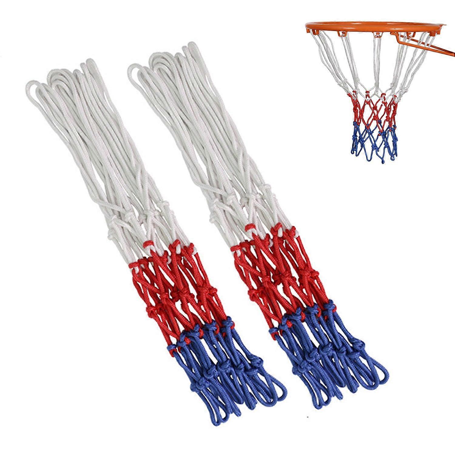 Pack of 2 Basketball Net, Professional Replacement, Polyester Hoop Nets (12 Loops)