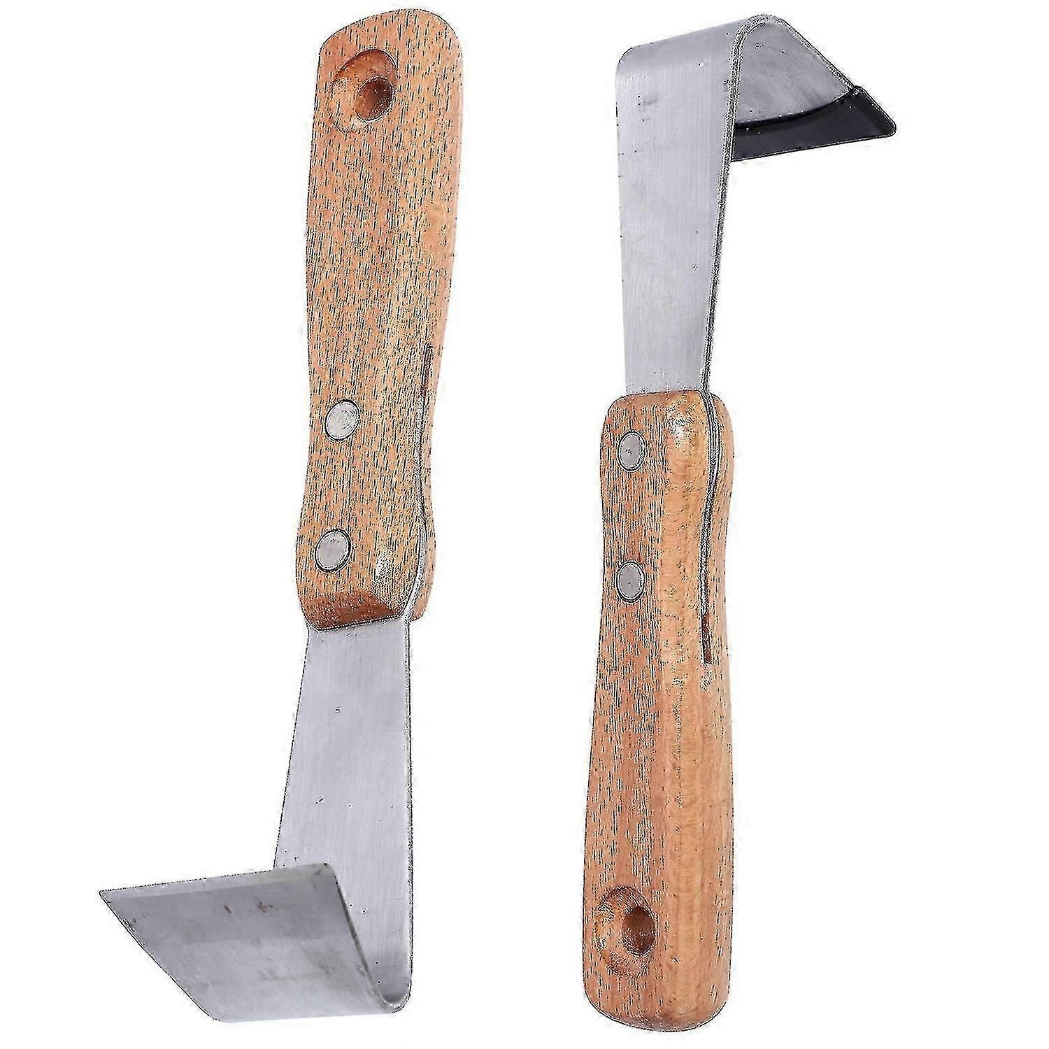 2pcs Practical Fruit Tree Bark Scraping Cutters Gardening Bark Scrapers (silver)-FCY