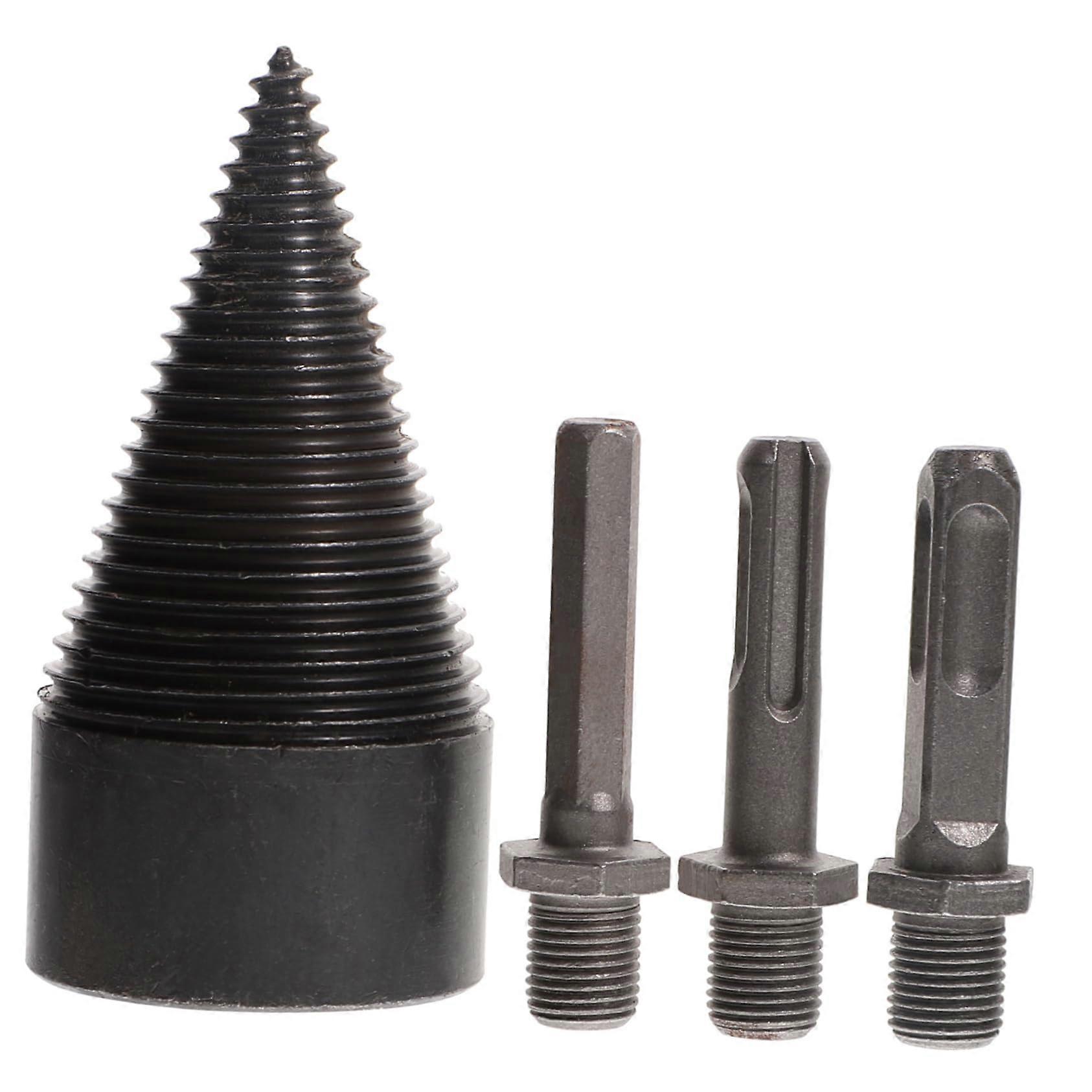 1Set Wood Splitter Drill Bit with Drill Handles Efficient Splitting for Power Tools Durable and  Hardness for Walnut