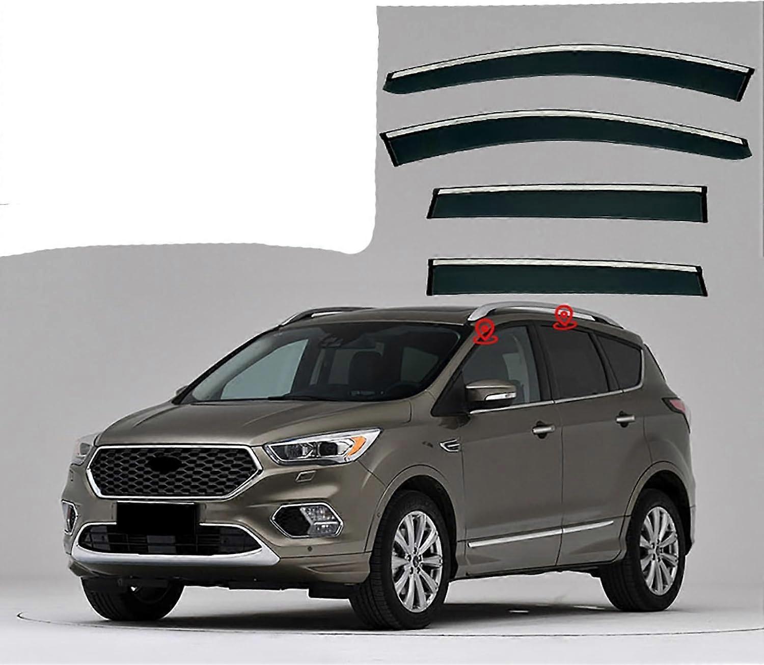 Auto Autofenster Windabweiser für Ford KUGA MK2-C520 2013-2019 - Integrierter Regen- und Windschutz - Einfache Montage