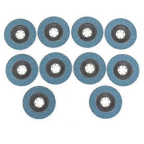 Set of 10 flap discs, 125 mm diameter, 80 grit