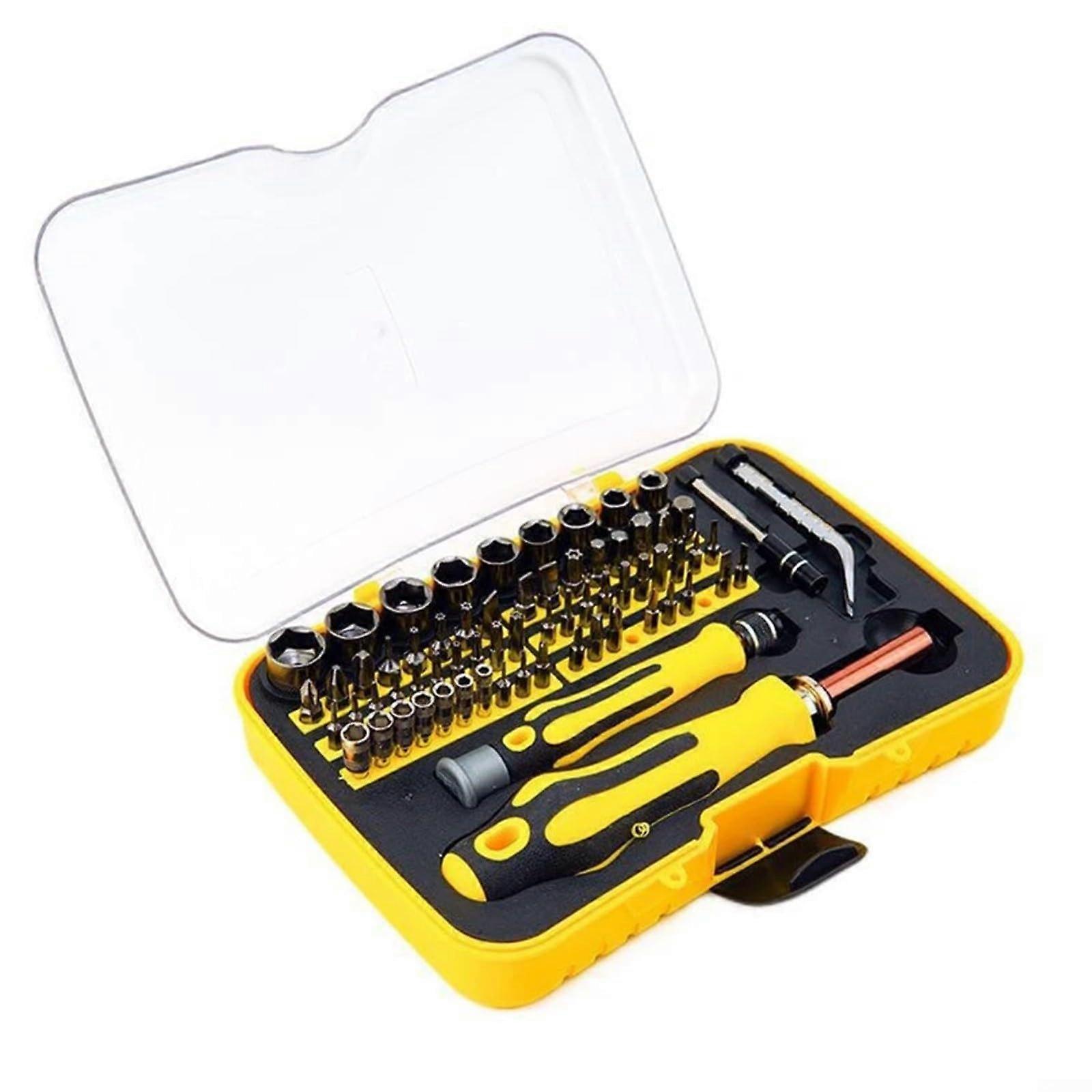 70 in 1 Precision Screwdriver Set Multi Tools Socket Wrench Set Tox Hex Tweezers Magnetic Tool for Electronic Devices Ref: 8110