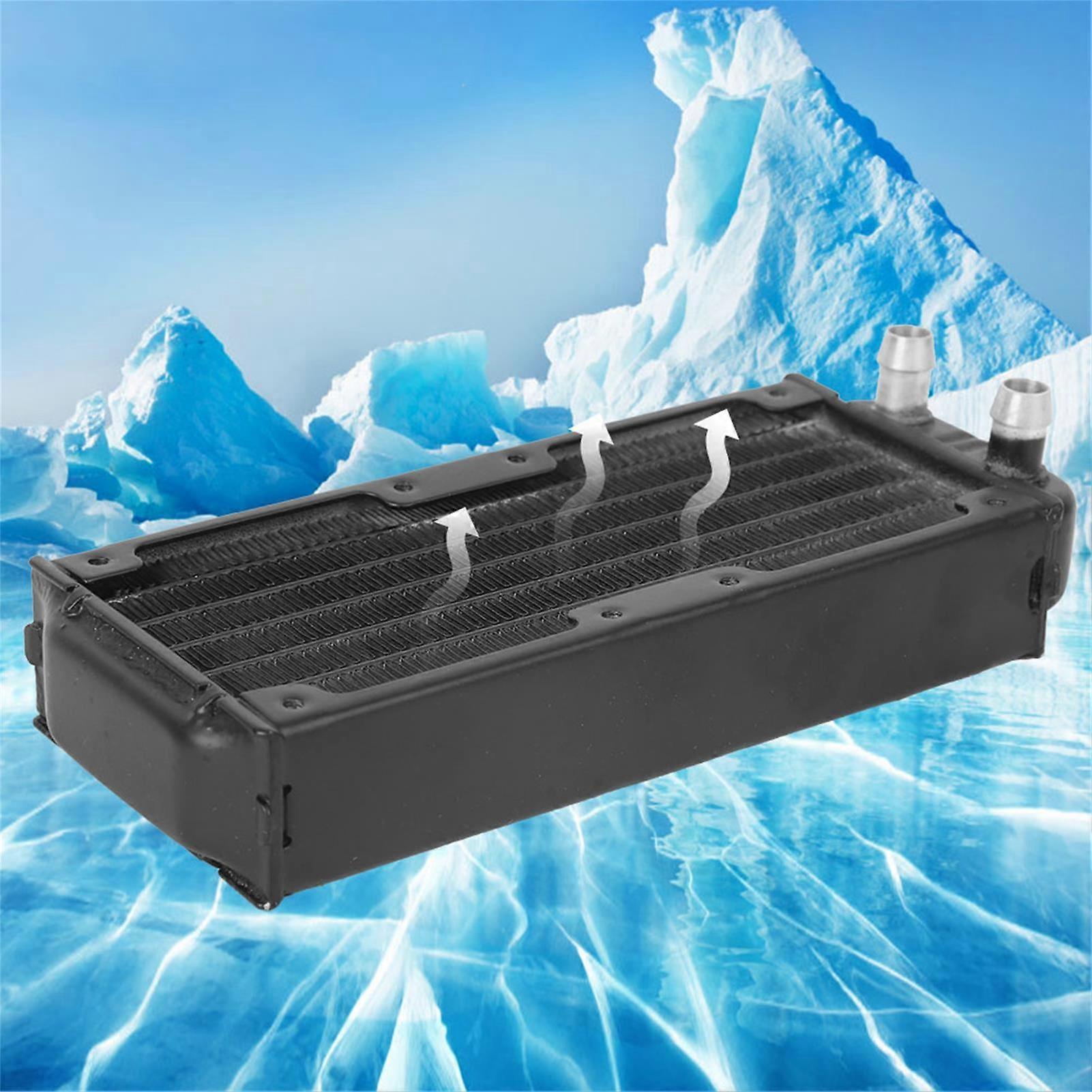 Water Cooling Radiator Computer Accessory Aluminum Black Anti‑Oxidation Paint Surface