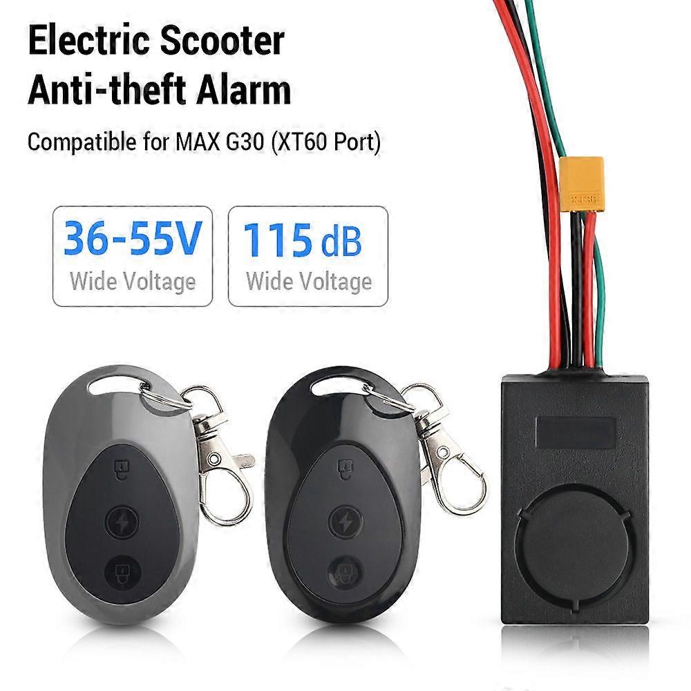 Electric Scooter 115dB Anti-Theft Alarm Detector Compatible for XT60 MAX-G30 Electric Scooter
