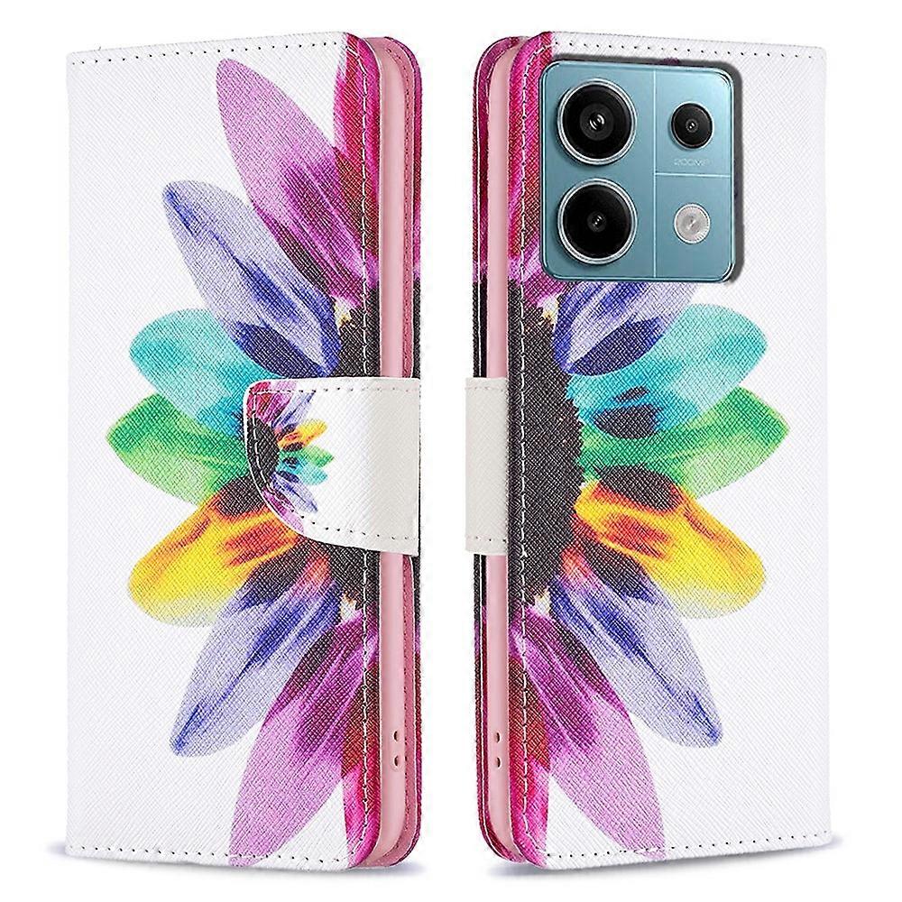 For Xiaomi Redmi Note 13 Pro 4G/Poco M6 Pro 4G Flip Wallet Phone Case Pattern Printing Leather Cover