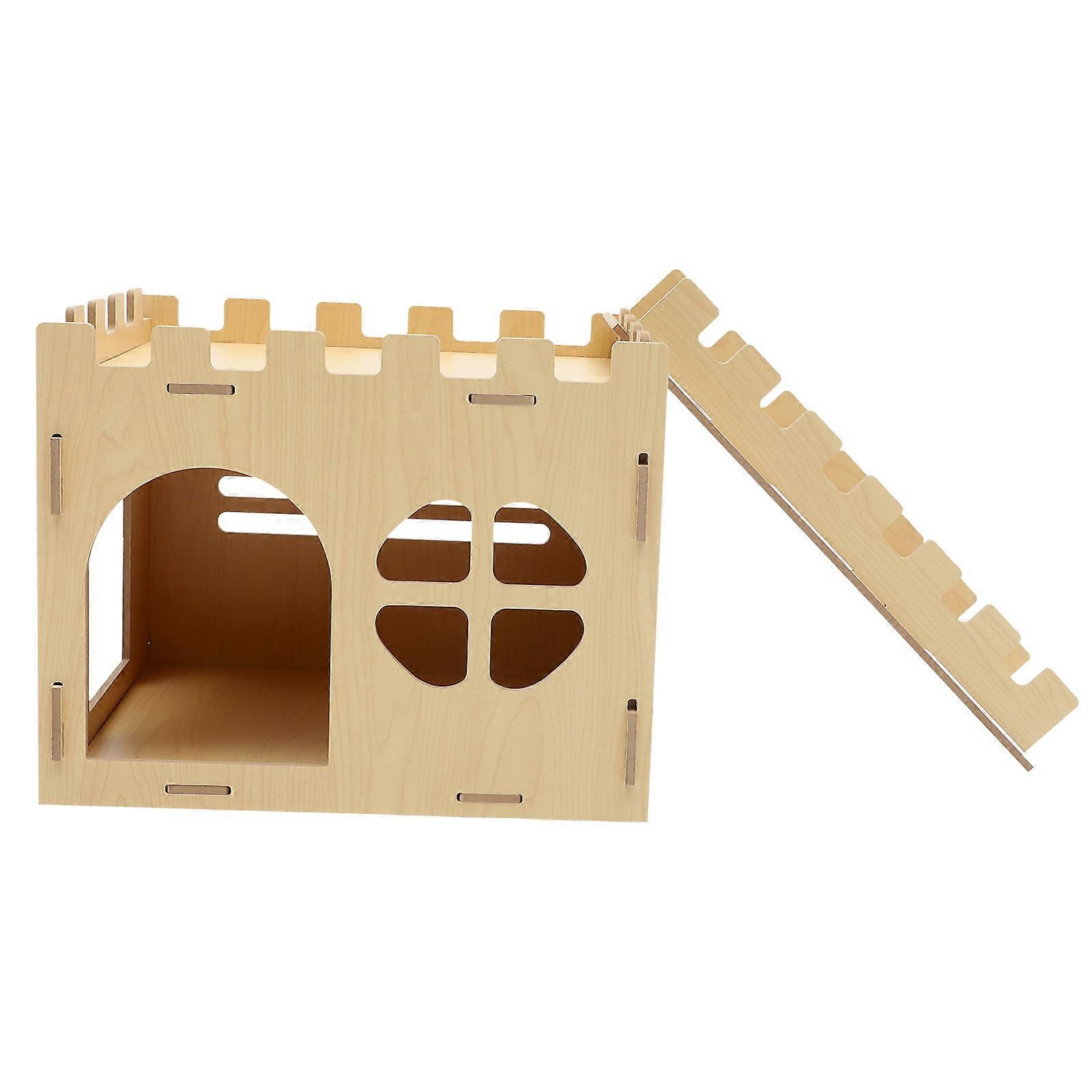 Rabbit Houses and Hideouts Bunny Castle Indoor Use Yellow Color for 1Set