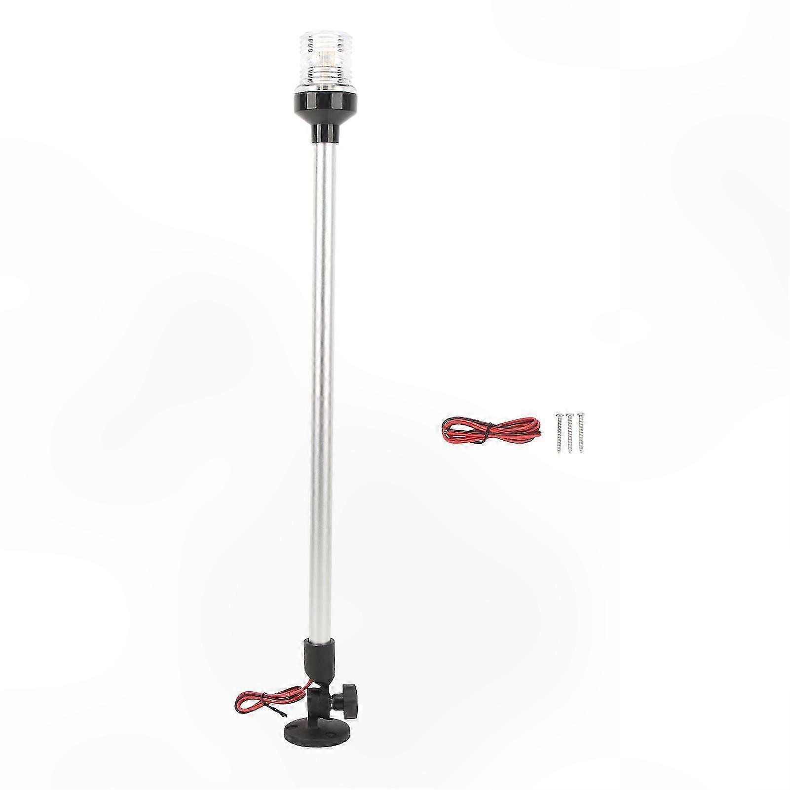 360-Degree Rotating LED Boat Light with Aluminum Base for Marine Use Black