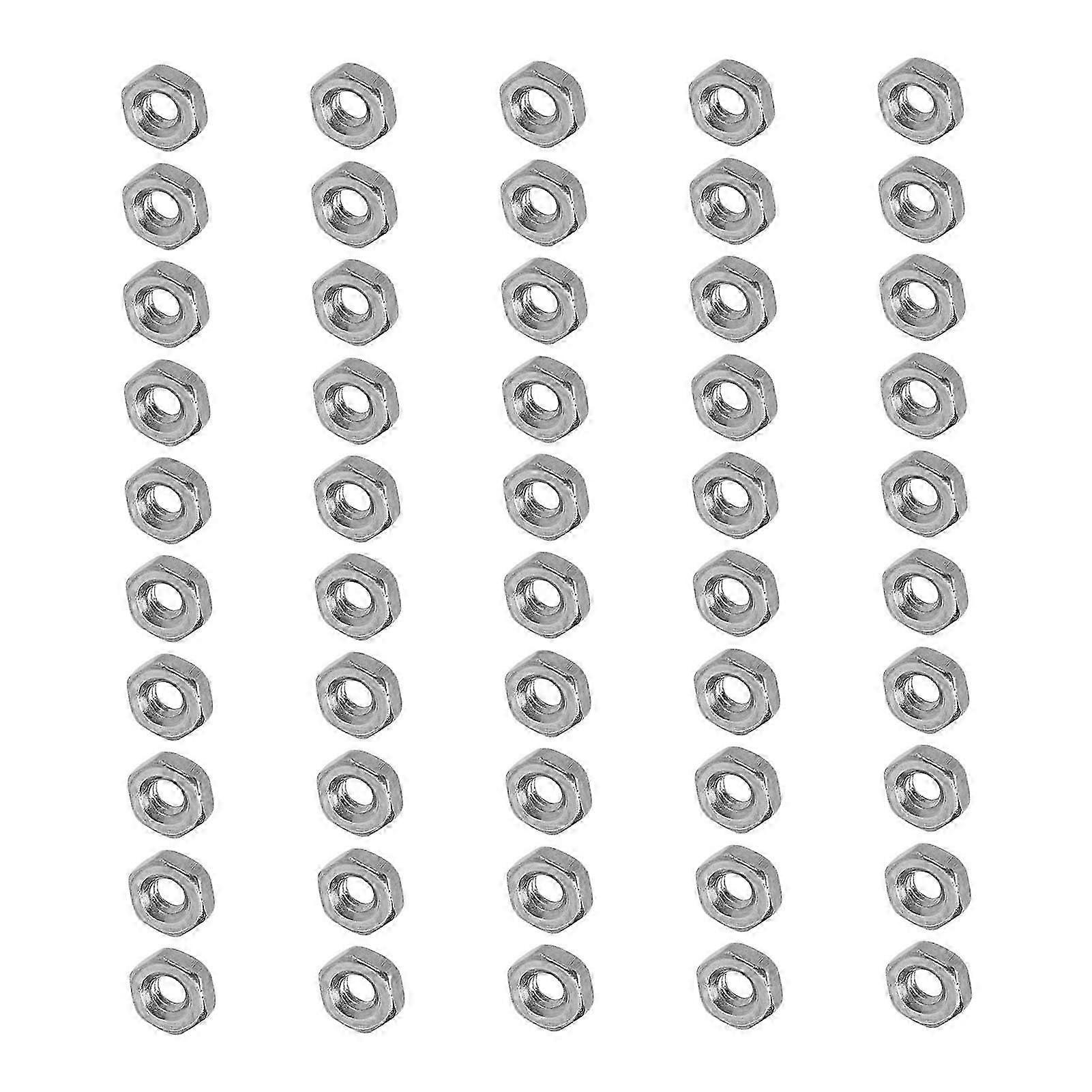 Assortiment de 50 écrous hexagonaux filetés en acier inoxydable A2-70 pour machines industrielles M3