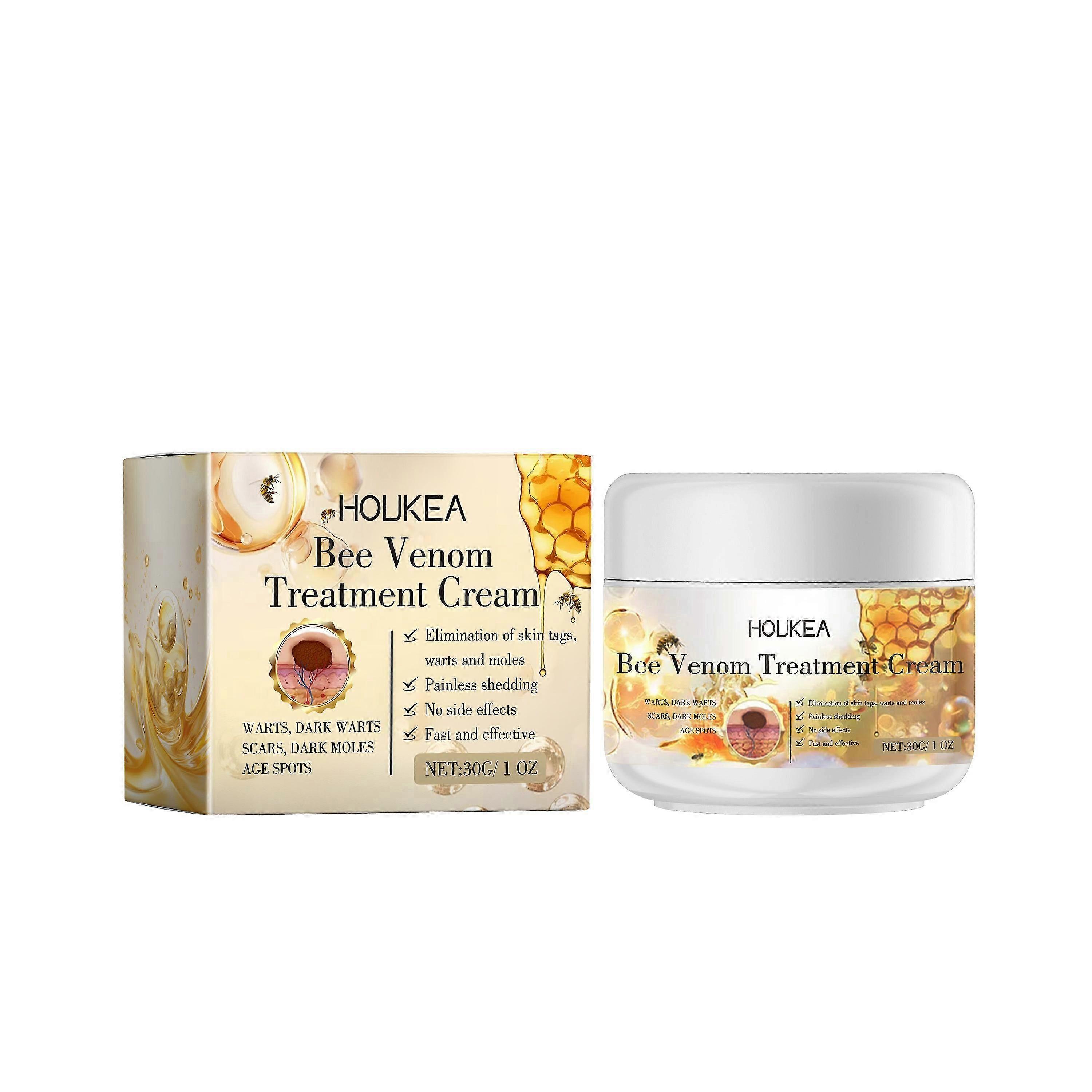 Houkea Bee Venom Skin Care Cream gently cleanses and lubricates the skin, removing flesh particles
