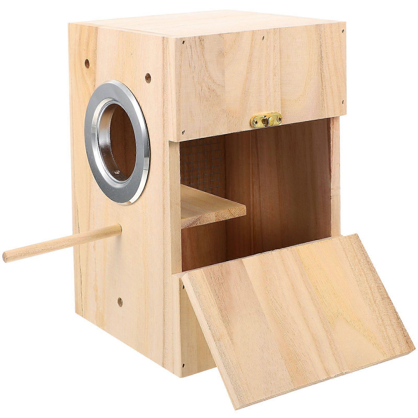 1Pc Wood Bird Nest Creative Birds Incubator Bird Hatchery Breeding Box