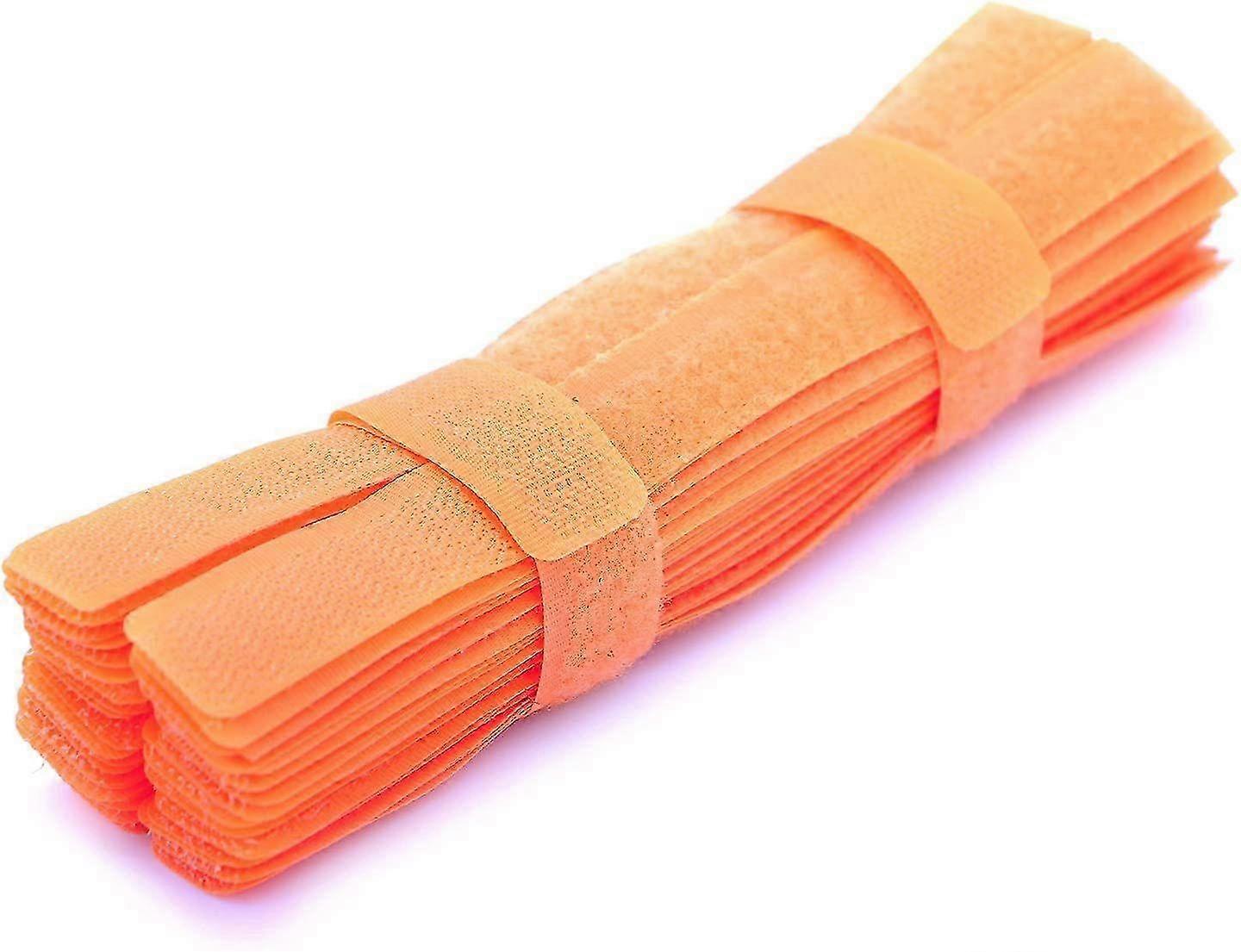 50pcs Cable Ties Reusable Fastening Wire Organizer Cord Rope Holder 7 Inch (Orange)