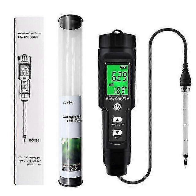 New Ec/temp Soil Tester Waterproof Soil Meter Digital Garden Meter ...