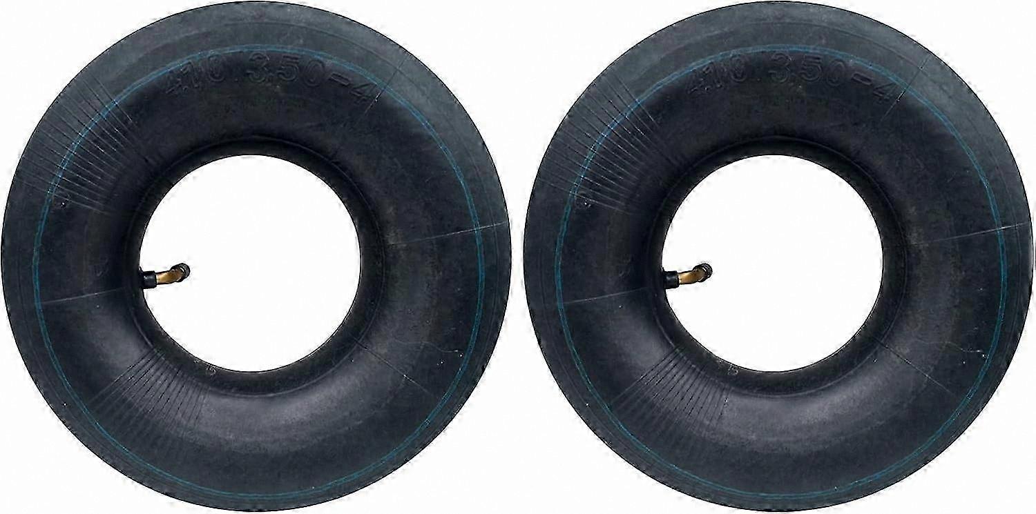 2-Pack Inner Tubes for 10" Wheels with Offset Valve, Compatible with Lawn Mowers, Hand Trucks, and Carts