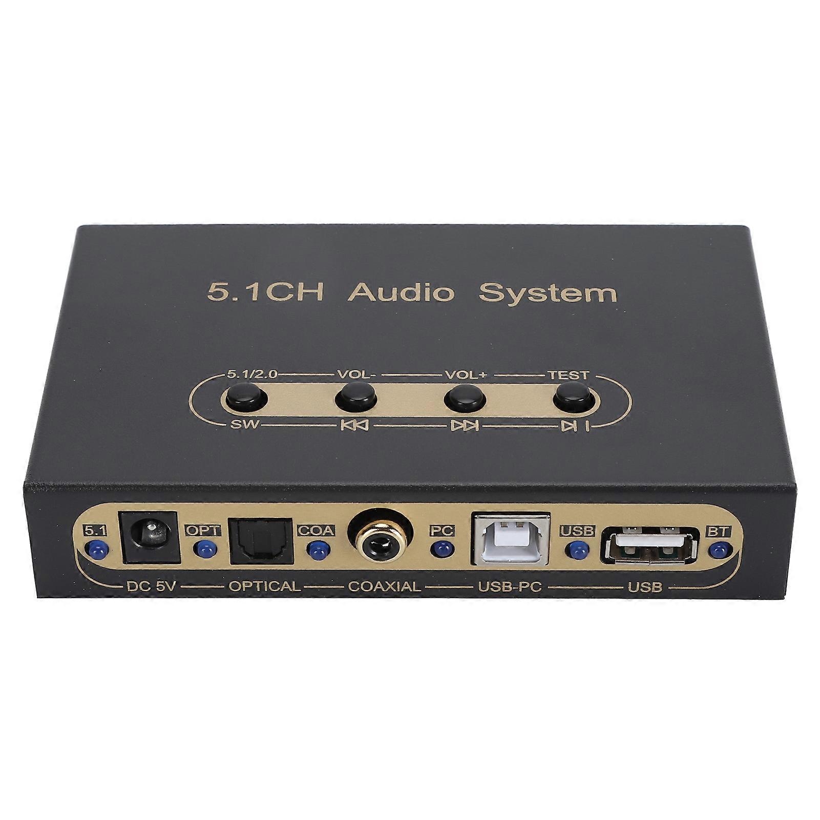 5.1CH Sound Decoder with ARC Optical Coaxial Bluetooth 100-240V UK Plug