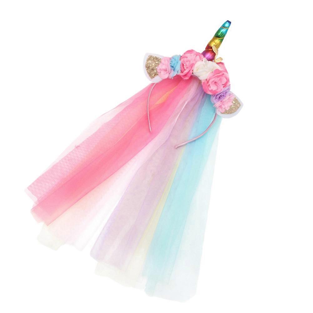 Unicorn Design Headband for Kids Made of Fabric Great for Photo Props and Party Decorations Multi Color