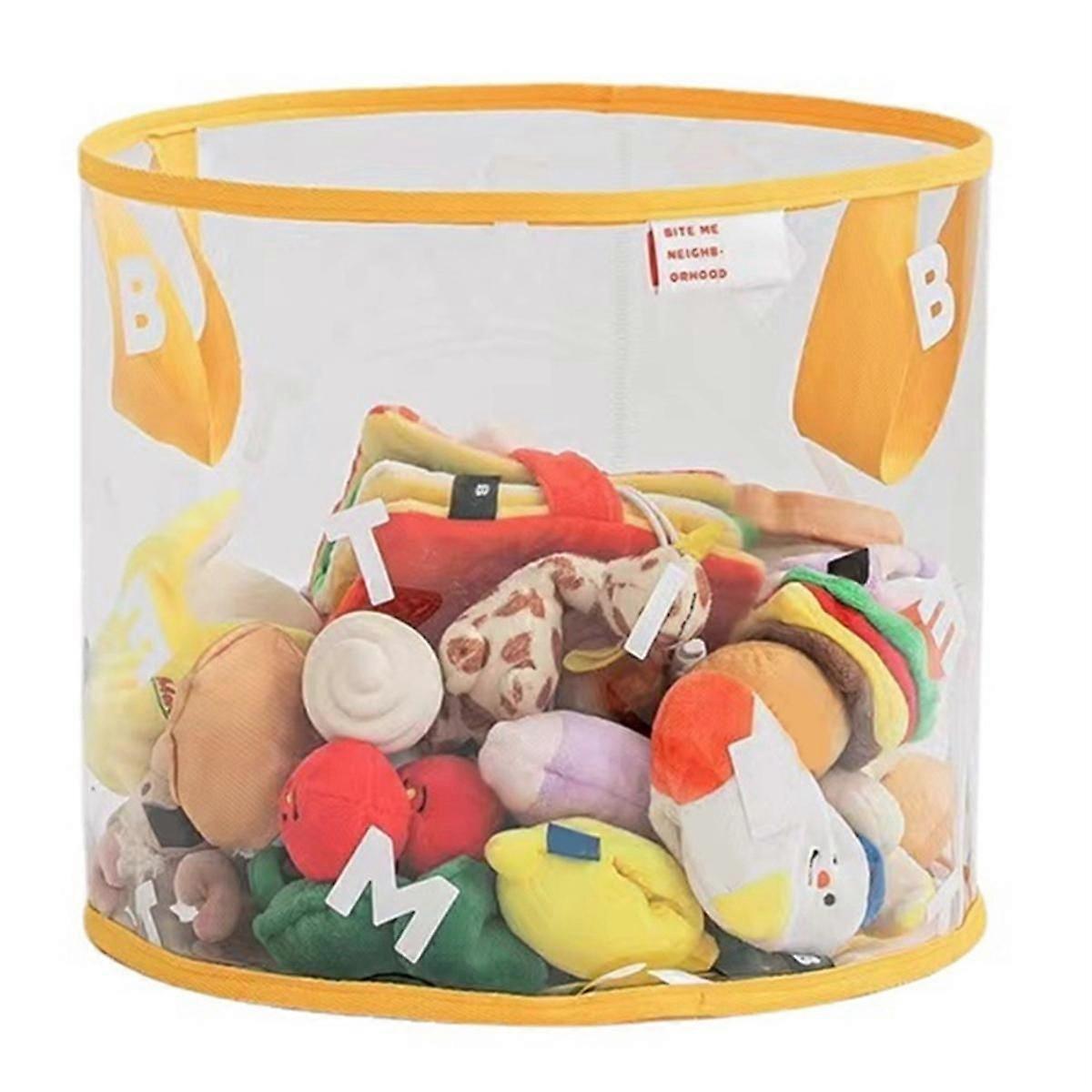 Portable PVC Thickened Toy Storage Basket Pet Supplies Storage Bag Snacks-Sundries Basket with Rein