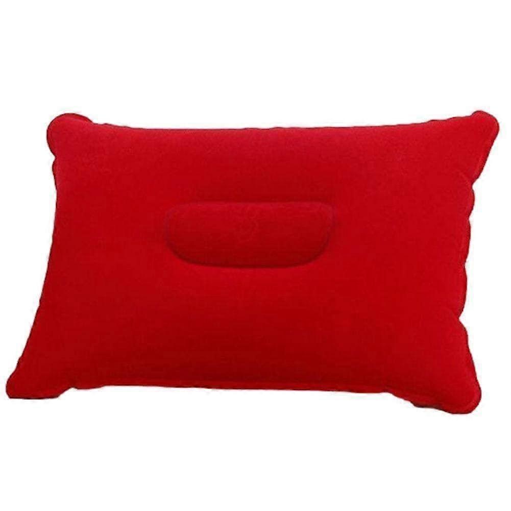 Inflatable Pillow PVC Nylon Travel Pillow With Backrest And Plane Headrest Foldable Sides Lumbar Support