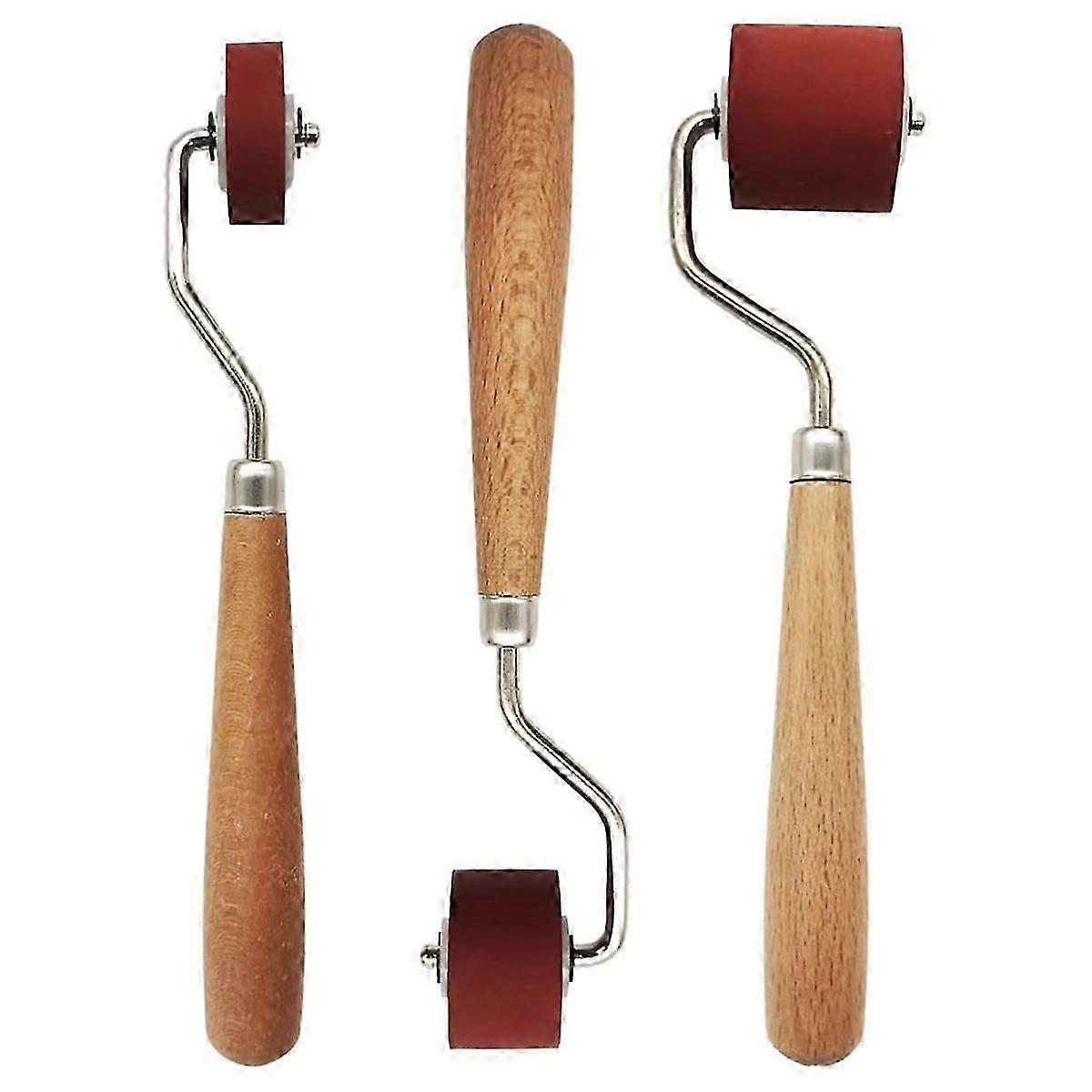 3 قطع الحرفية ختم Brayers Brayer Rollers ، المطاط Brayer Roller Brayer Ink Roller للختم ، Pri