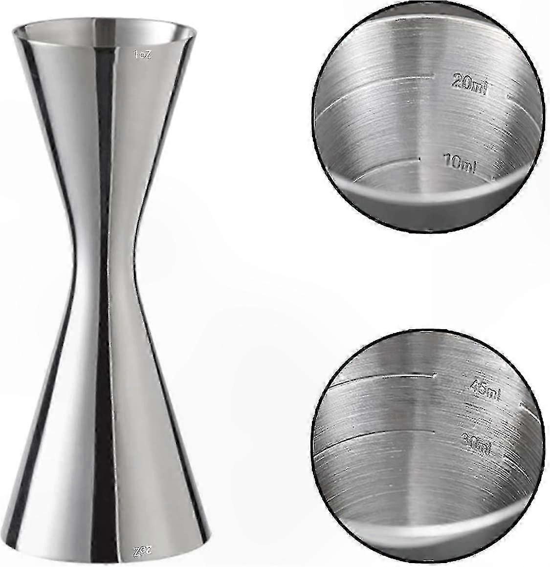 Professional Stainless Steel Bart  Jigger with Scale Mark for Beverage Measurement