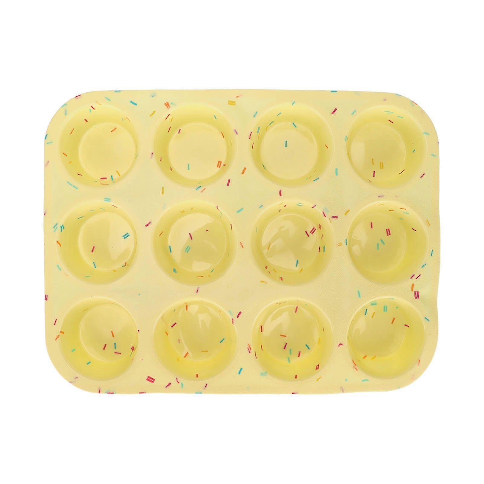 12-Compartment Silicone Baking Mold, Multi-Purpose Round Easter Egg Mold for Restaurant Kitchen
