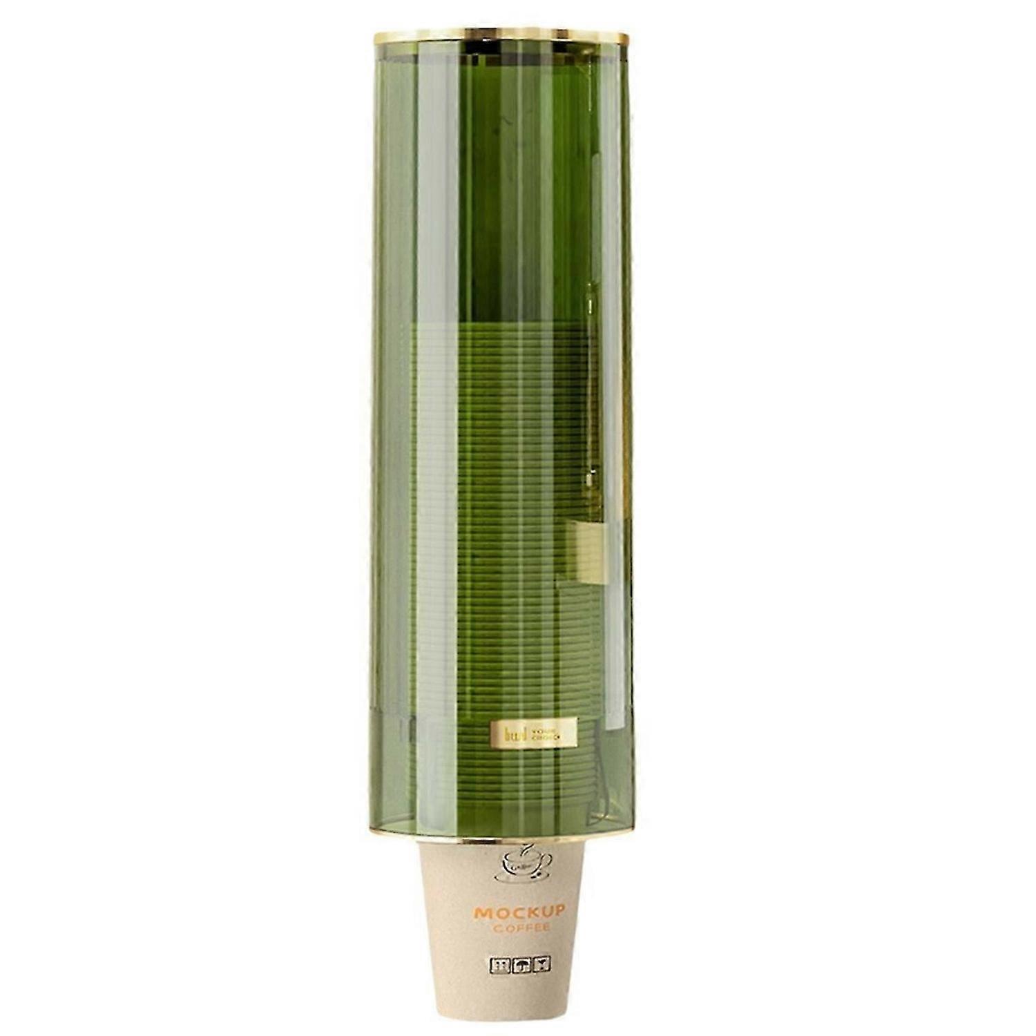 Disposable Cup Storage Rack,Cup Dispenser,Paper Cup Storage Box Green
