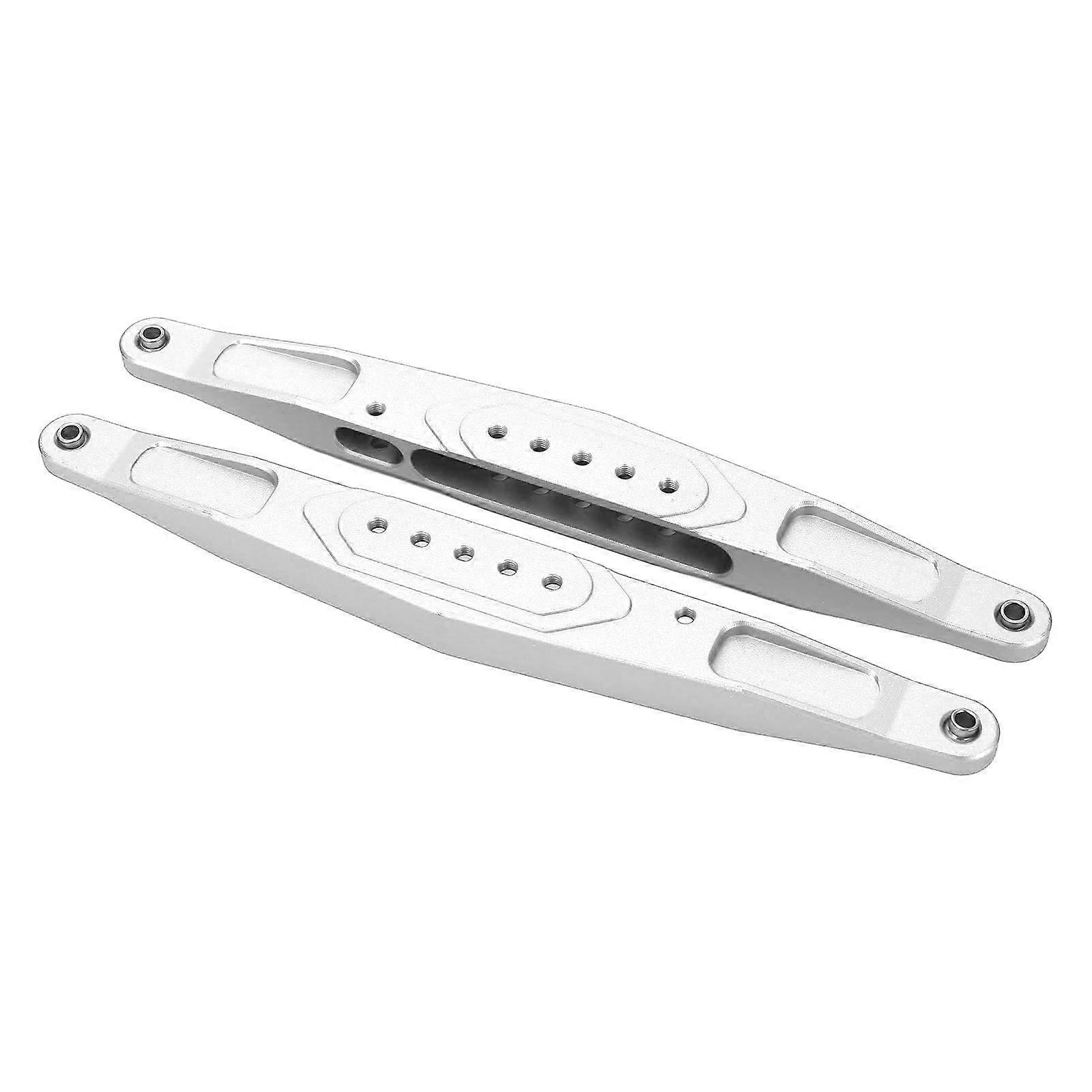 2PCS RC Rear Lower Trailing Arm Aluminum Alloy High Strength for Losi Baja Rey Hammer Rey 1/10 RC Car Silver