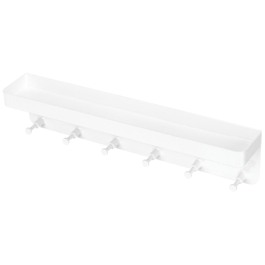 Key Hooks for Wall Metal Wall Key Holder for Storage 2Pcs White Design