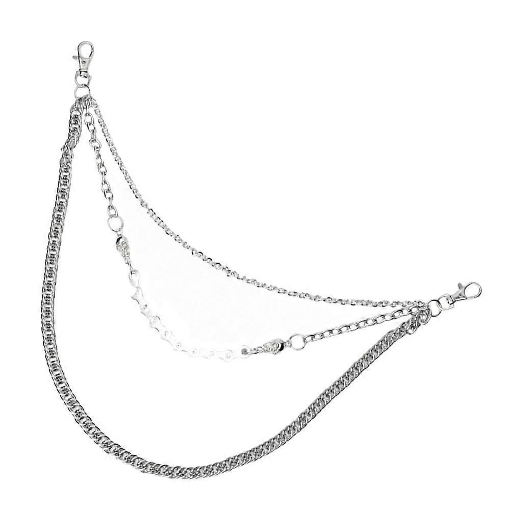 Hip-Hop Trouser Chain Jeans Chain Men Skull Shape Metal White for Disco Dancing 1Pcs