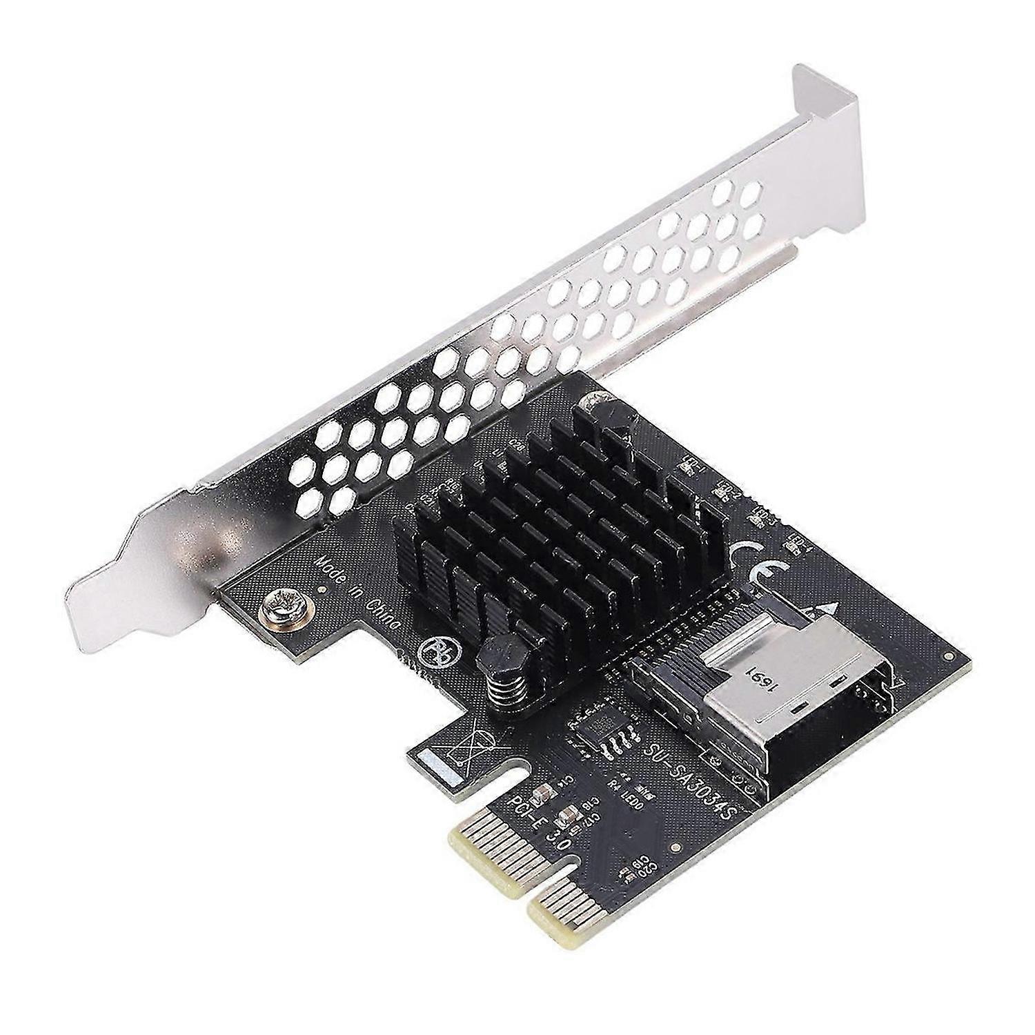 PCIE Riser Card PCIE 1X to Mini SAS SFF-8087 SATA3.0 6Gbps Adapter Card Hard Drive Expansion Card fo