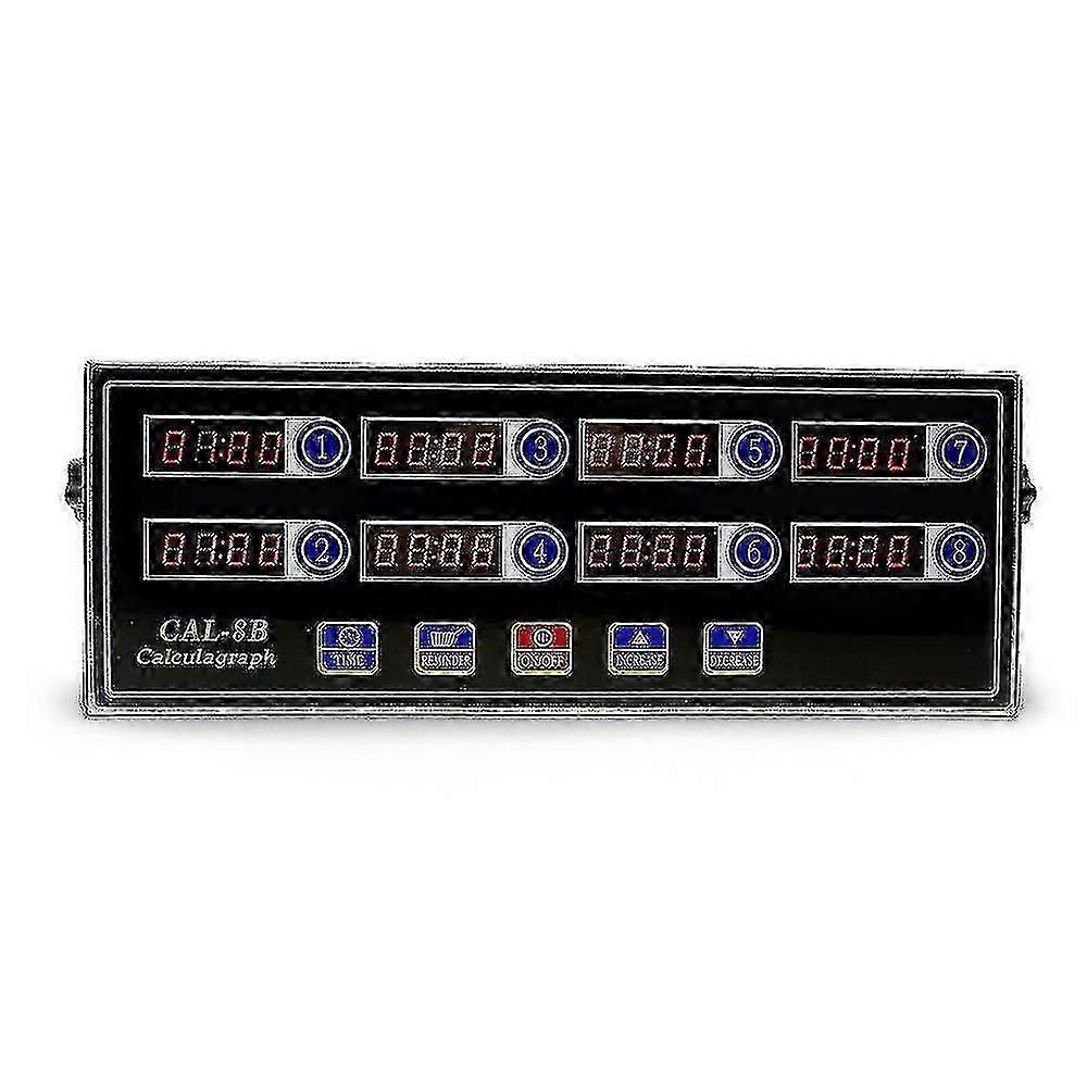8 Channel Digital Kitchen Timer with Alarm - Commercial Stainless Steel Calculation Timer