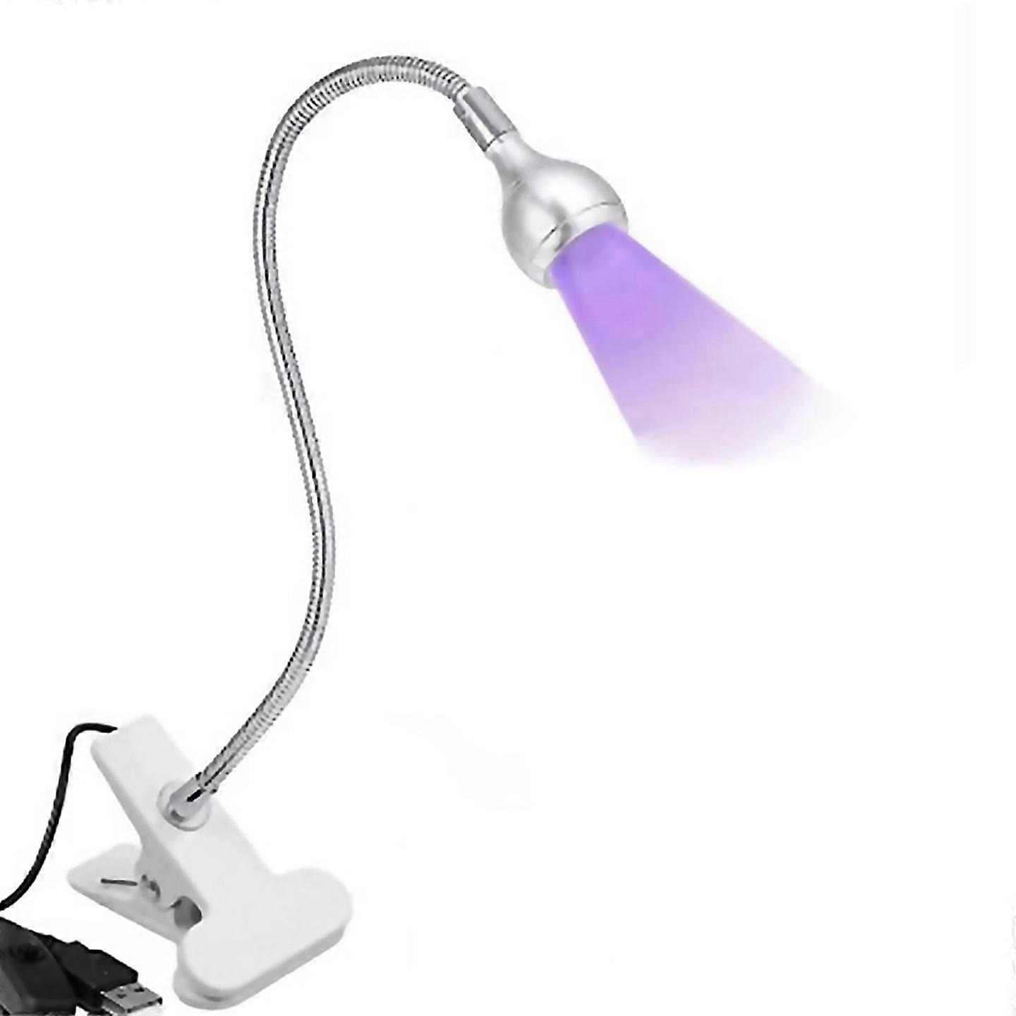 For Uv Led Nail Lamp For Nails With Securing Clip Rotatable Light Silver
