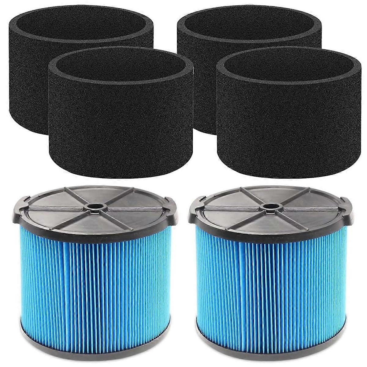 VF3500 Filter + VF3500 Foam Filter Fit for 3-4.5 Gallon Wet/Dry Vacuums WD3050, WD4070,WD4080,WD4522