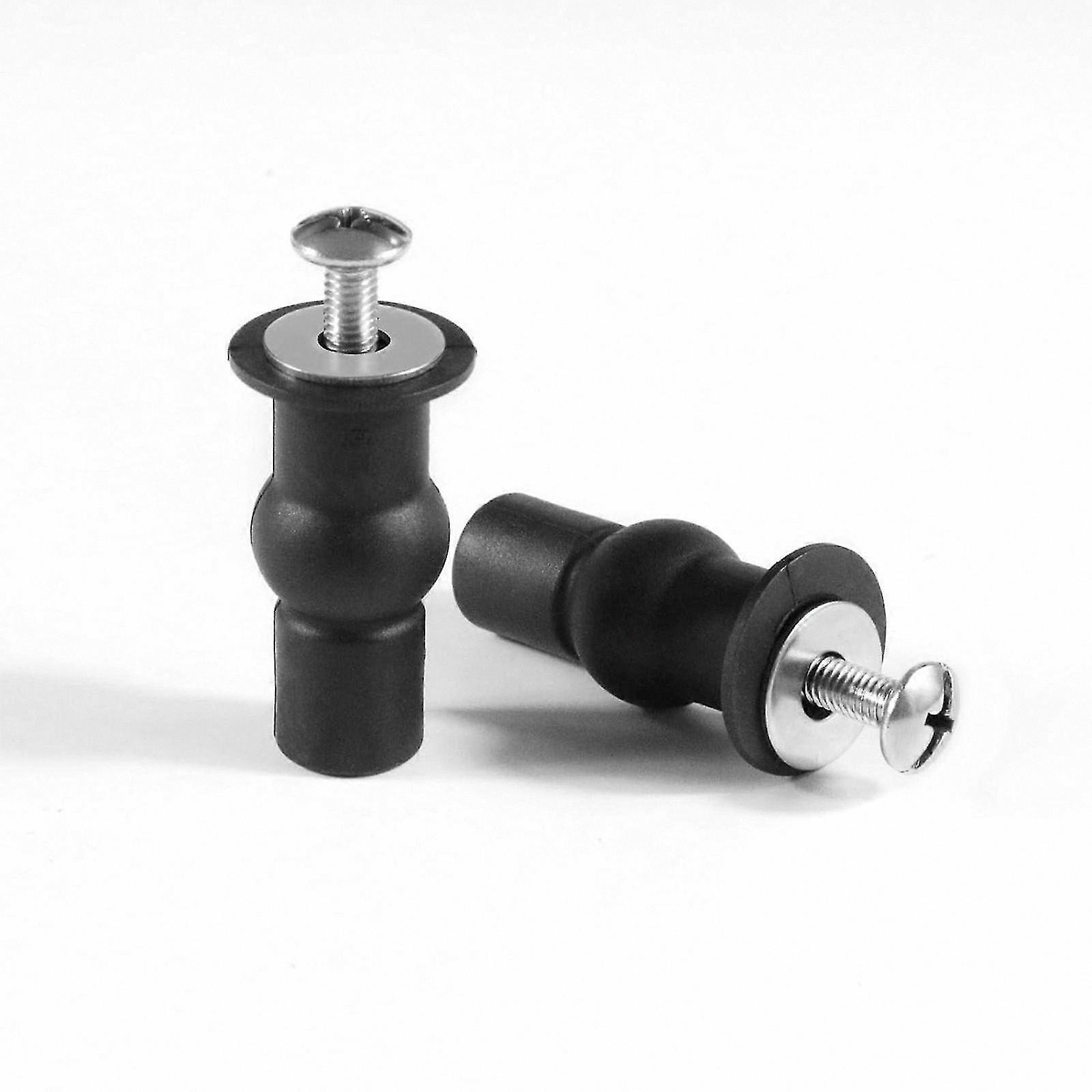 Universal Toilet Seat Hinge Fixing Kit with Blind Hole Fittings Pair Top Mount