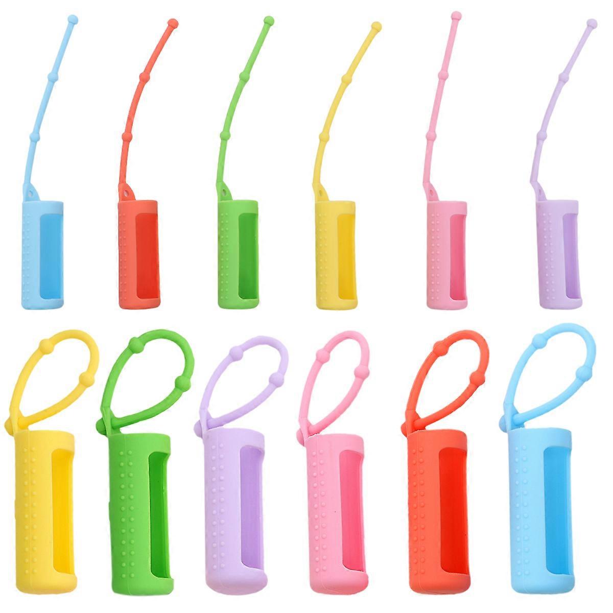 Roller Bottle Sleeve Protective Cover Silicone for 60Pcs Assorted Colors