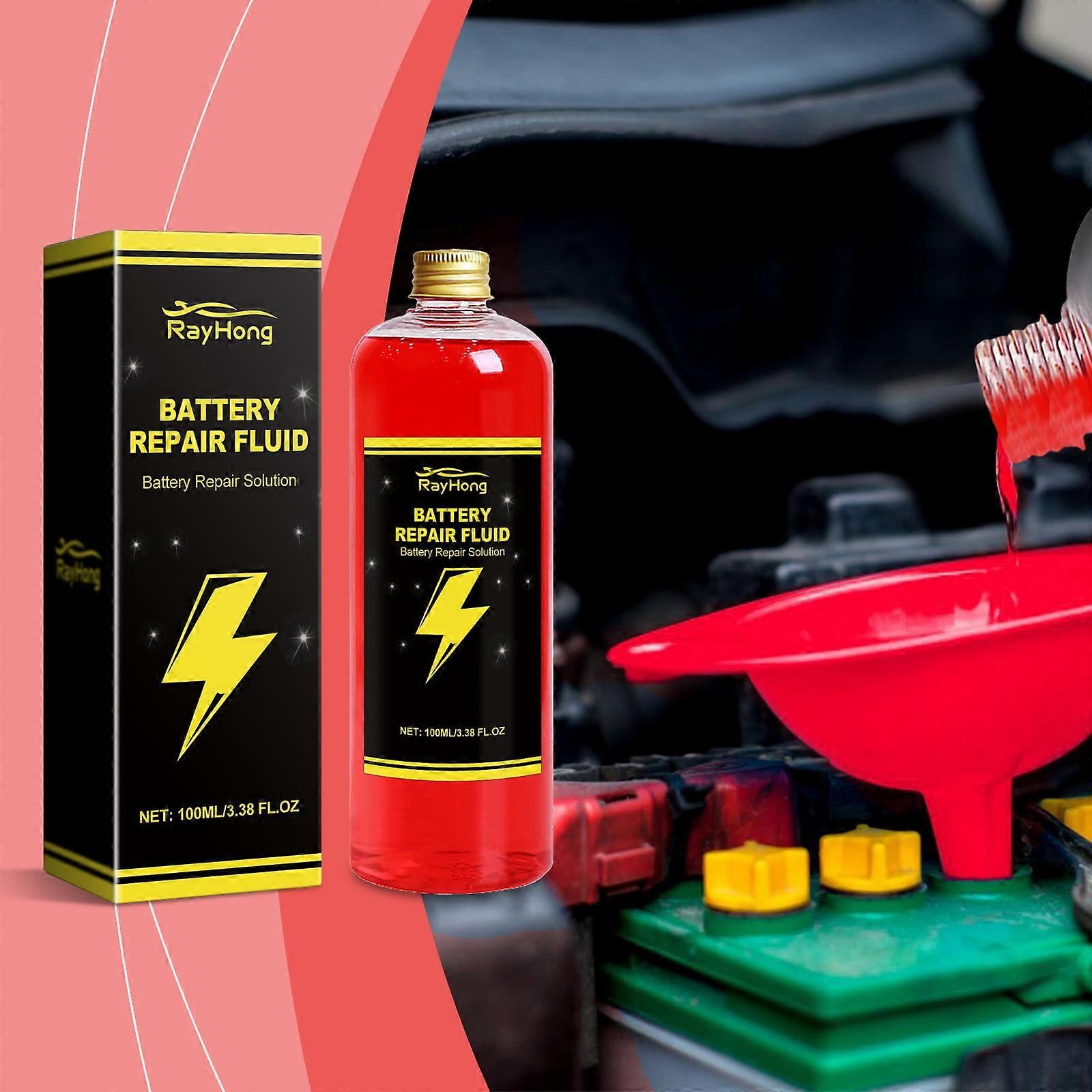 Qnjujn Cleaning Prolonging Lifespan Improving Performance Maintenance And Upkeep Of Electric Vehicle Battery Repair Fluid 100ml red