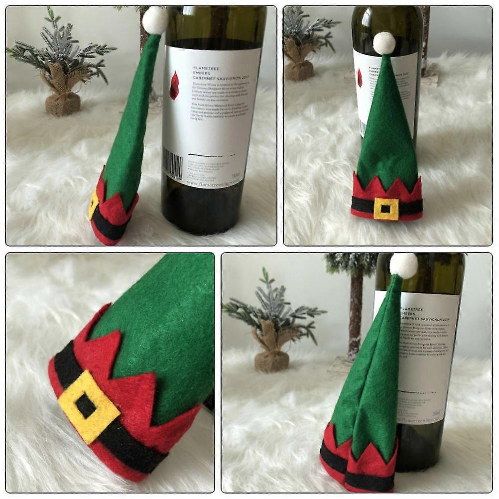 Breathable Tableware Bags 12 Pcs Moisture-Proof Elf Shape Storage Pouches For Festive Dining Green