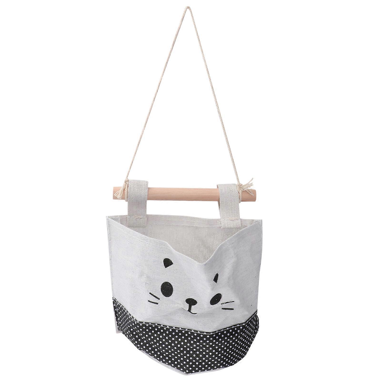 Closet Organizer Magazine Storage Pocket for Storing Use Hanging Black