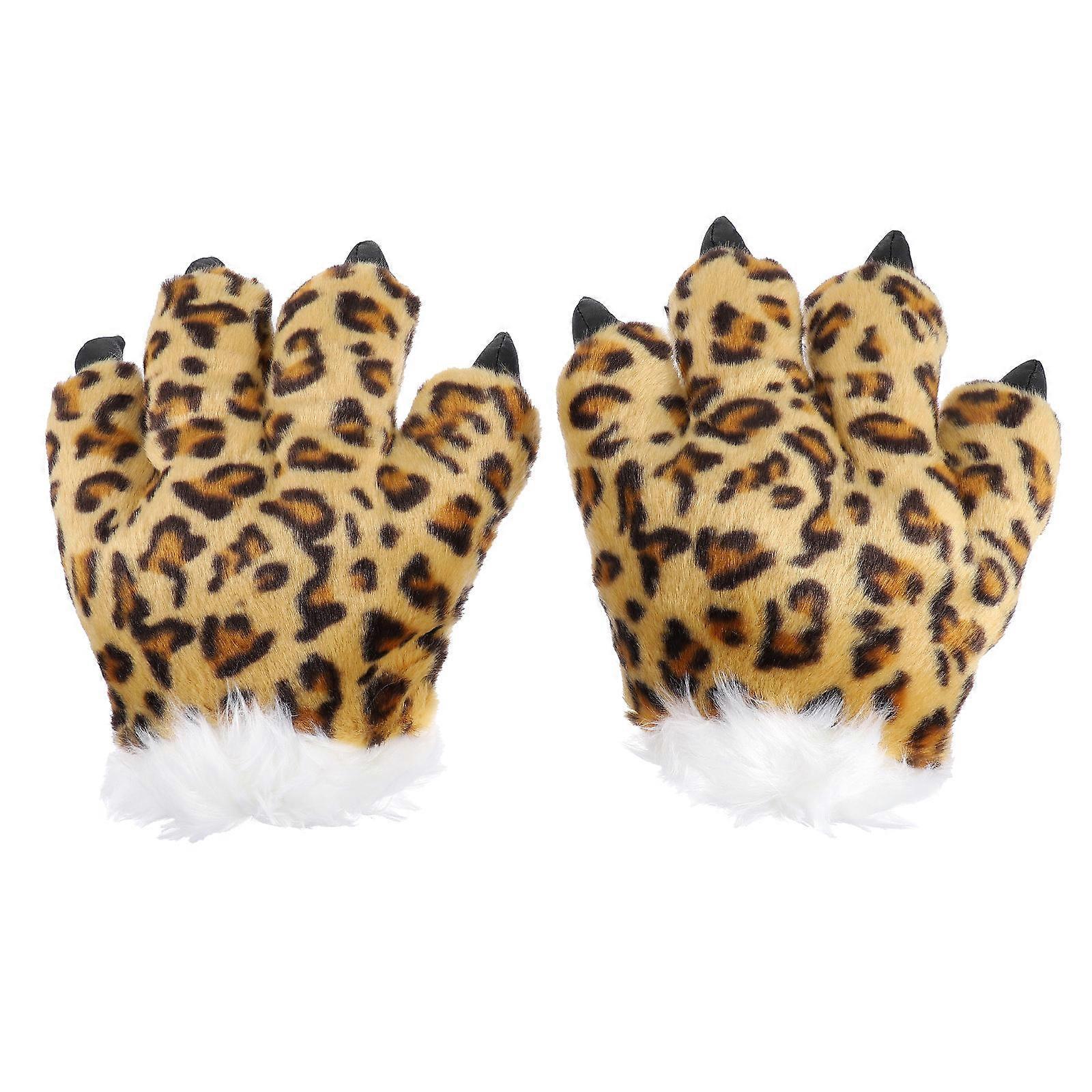 Party Claw Gloves Leopard Paw Gloves for Decoration 1Pair