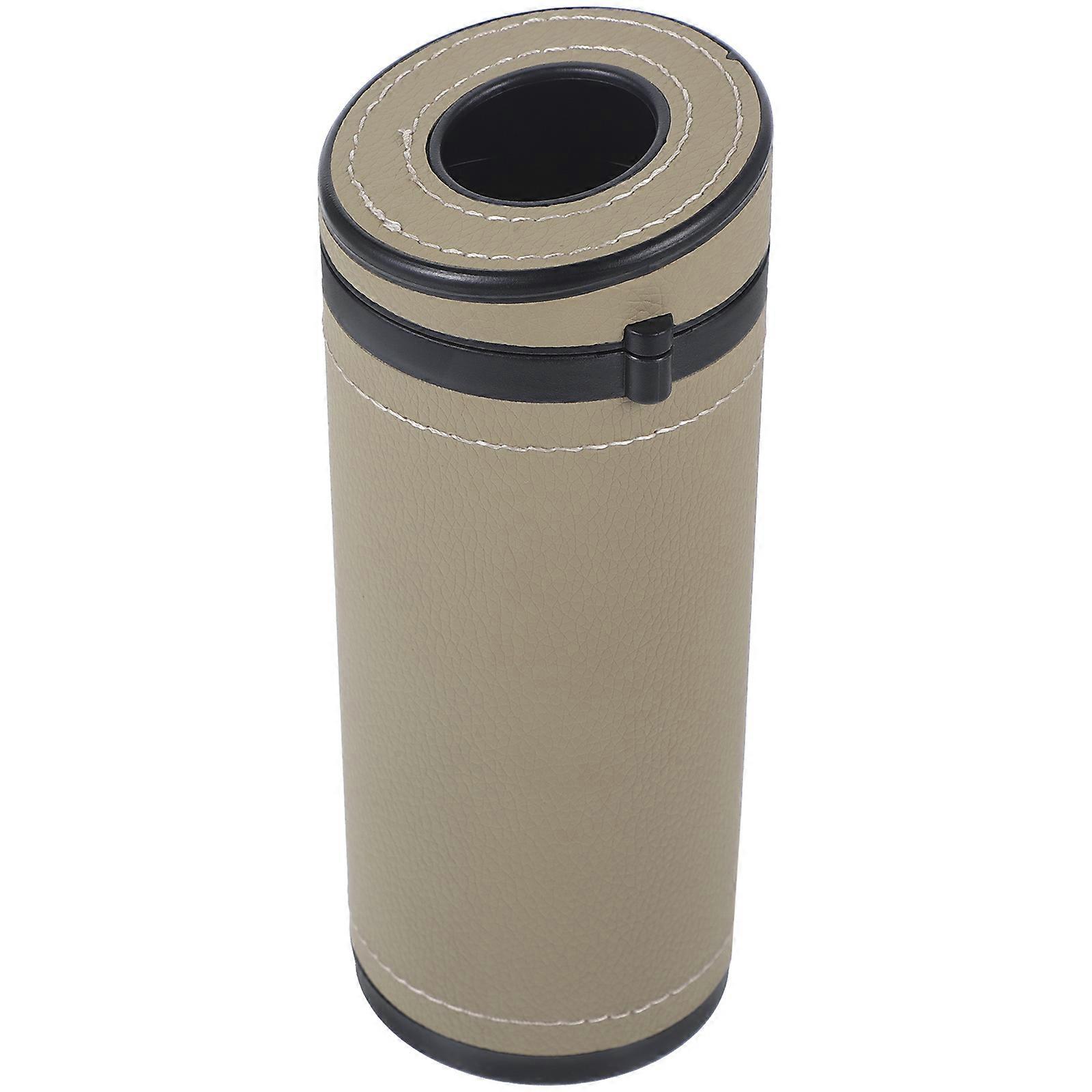 Car Tissue Paper Box Round Holder for Tissue Storage 3Pcs Beige Set