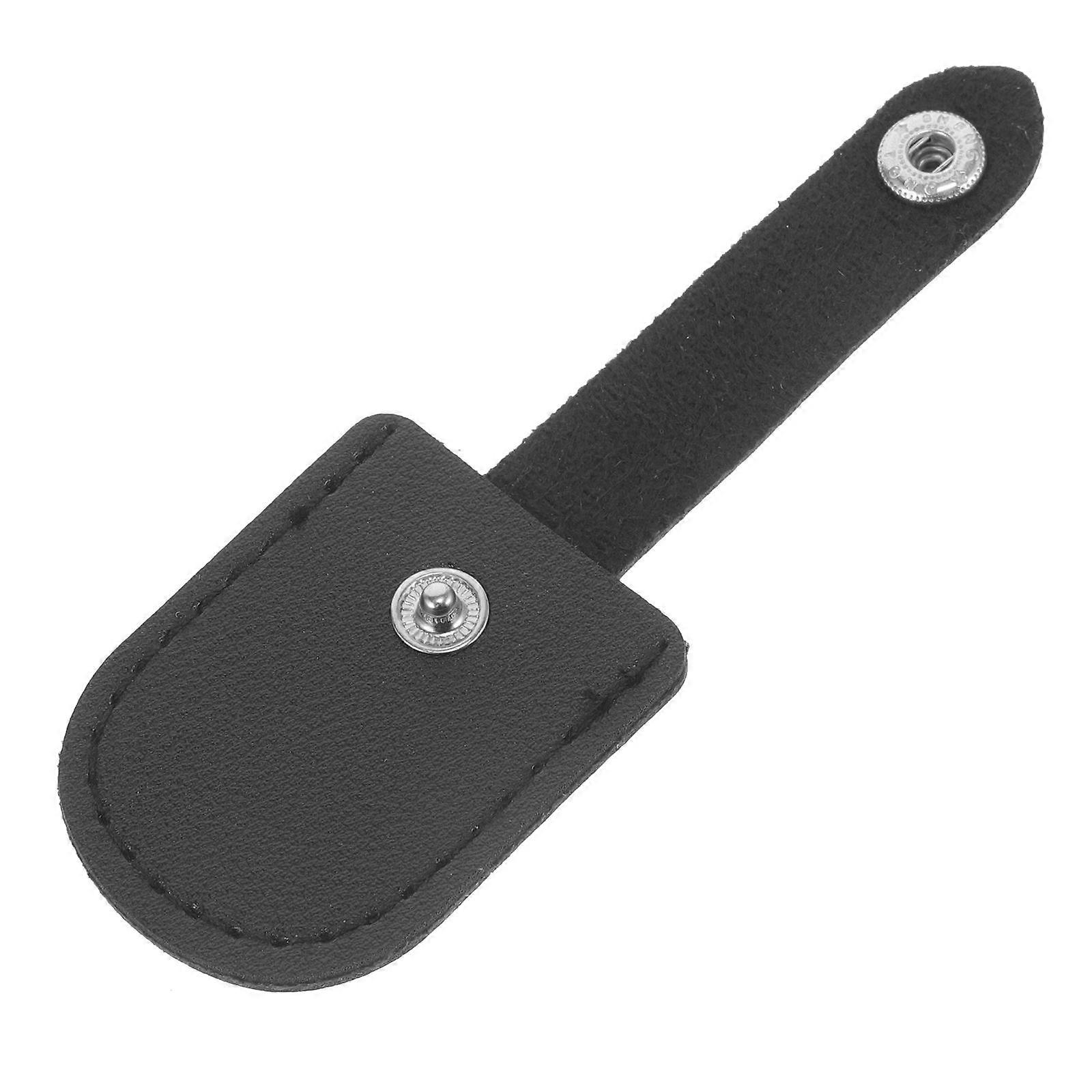 Cuticle Nipper Cover PU Manicure Tool Protector for Home Use 4Pcs Black Set