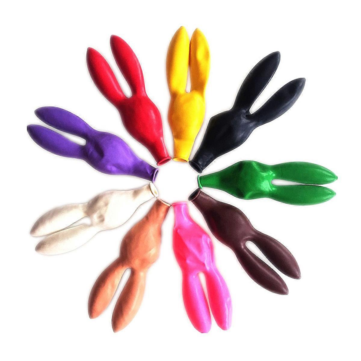 Creative Rabbit Balloon Decor for Kids Party Use 90Pcs Mixed Color