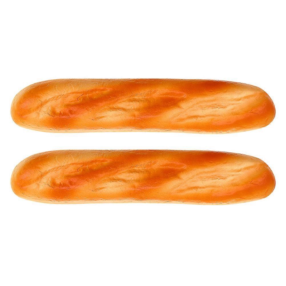 Simulation Bread Set for Decoration 10Pcs PU Material Orange Fake Baguette